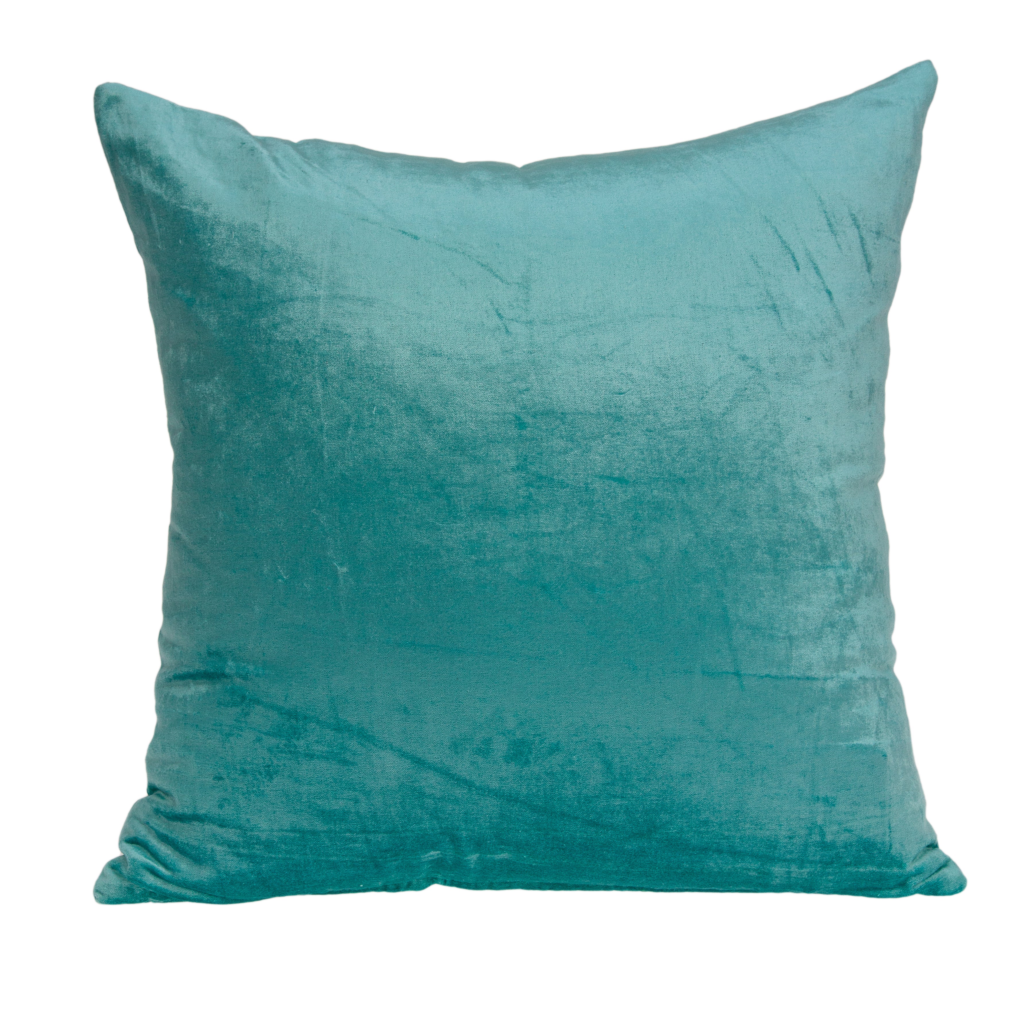 Parkland Collection Camila Transitional Aqua Solid Pillow Cover With Poly Insert