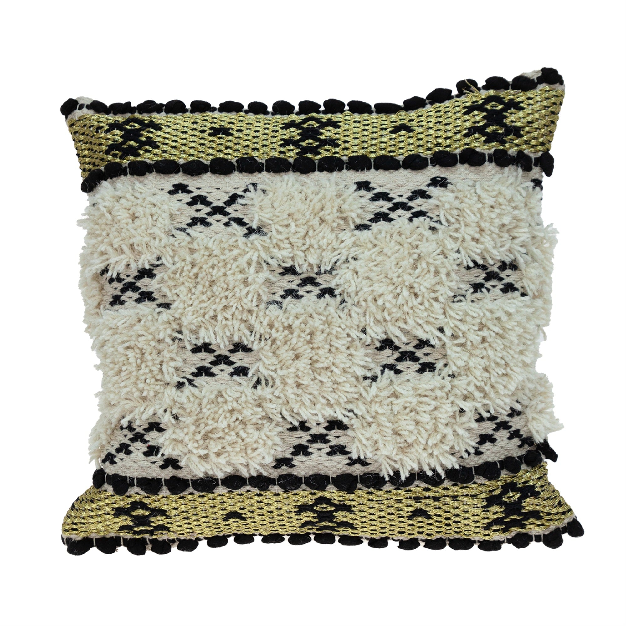 Parkland Collection Leopold Transitional Ivory Throw Pillow