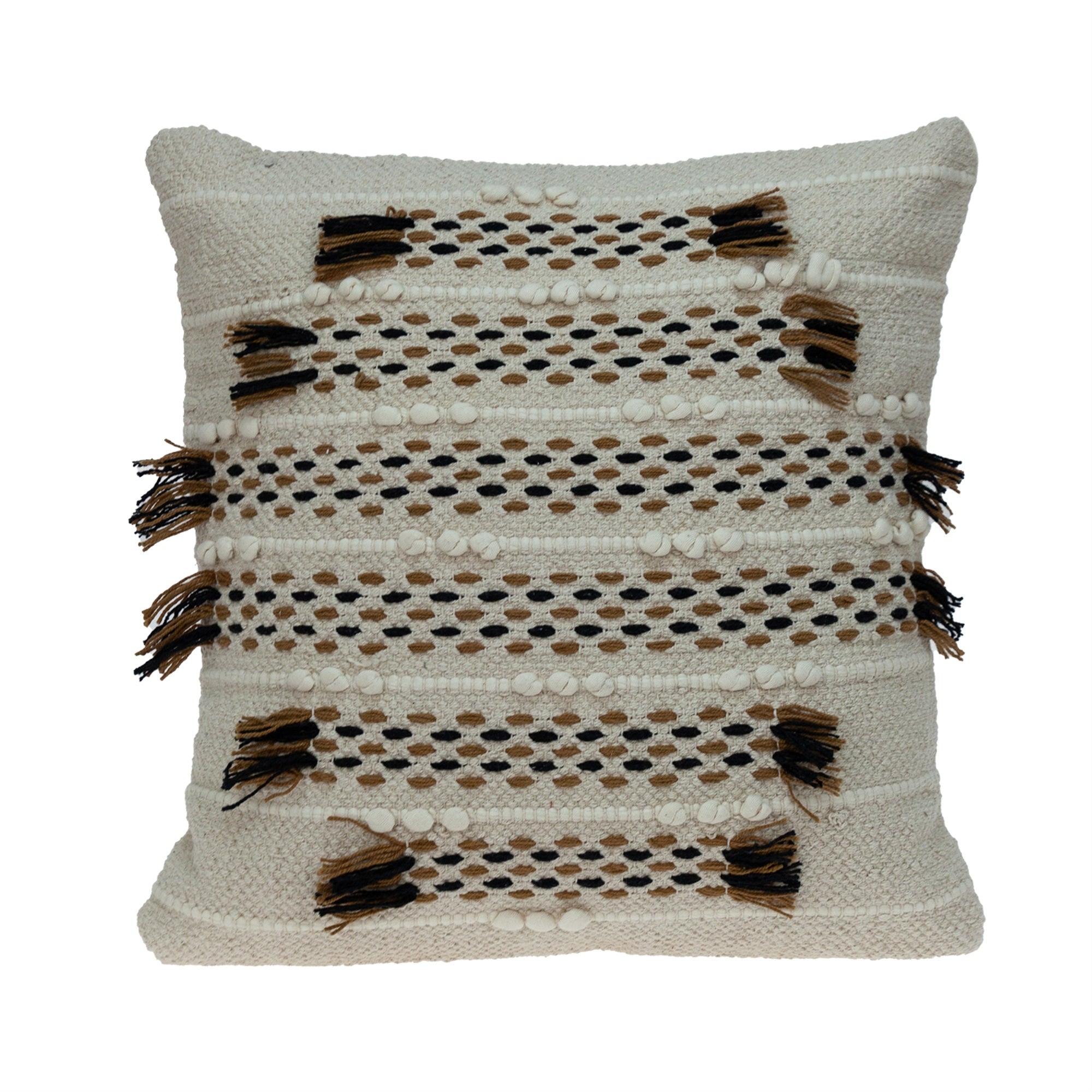 Parkland Collection Jace Transitional Beige Throw Pillow