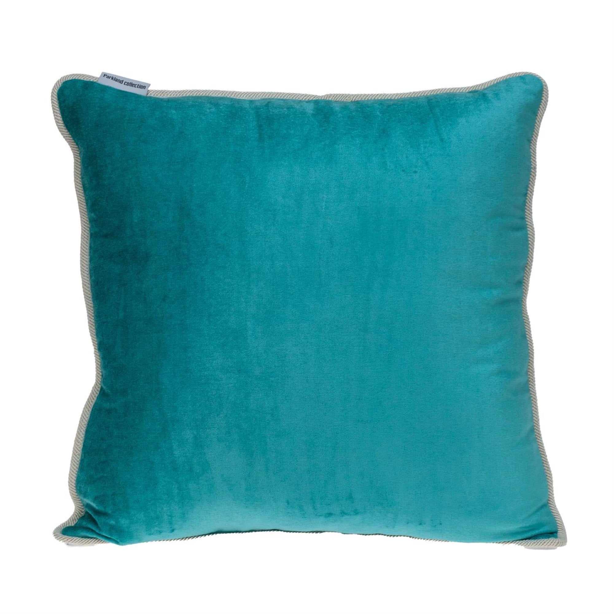 Parkland Collection Maia Transitional Aqua Throw Pillow