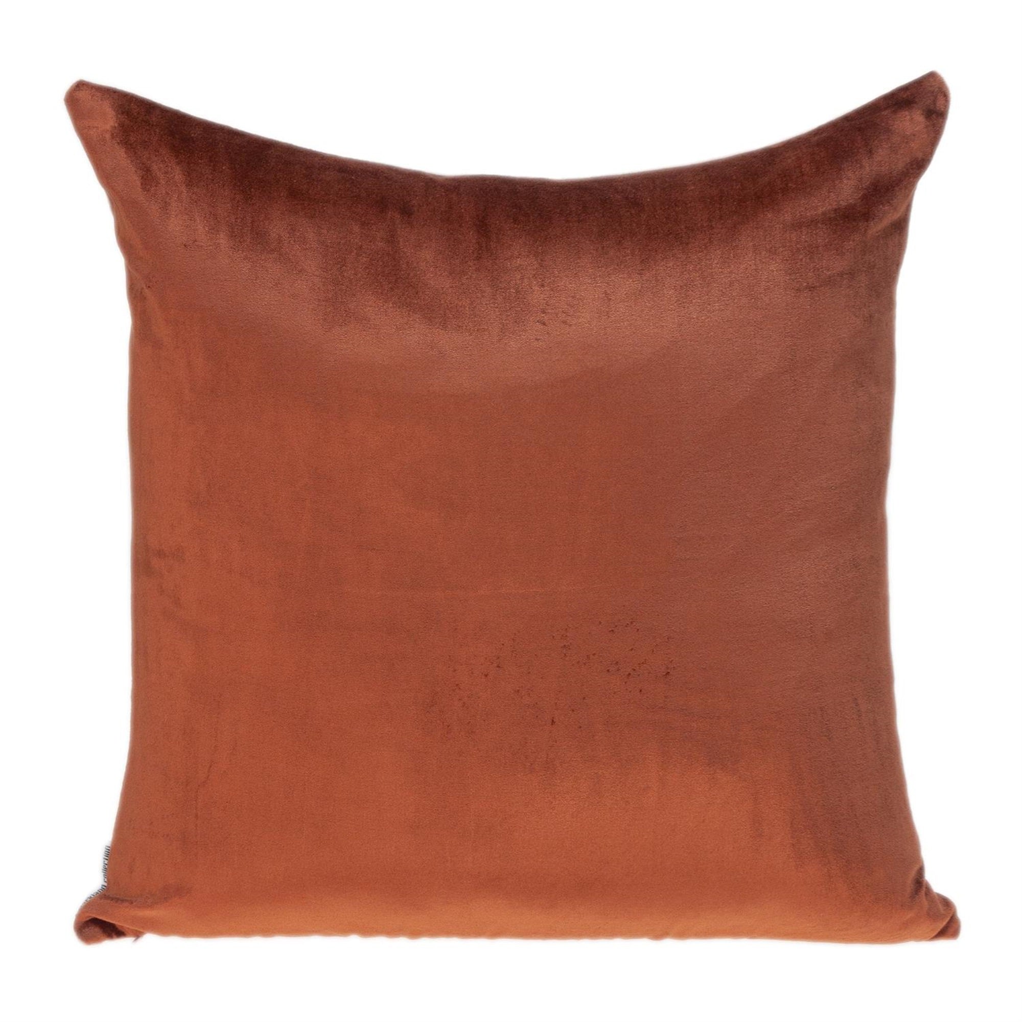 Parkland Collection Nerine Transitional Brunt Orange Throw Pillow