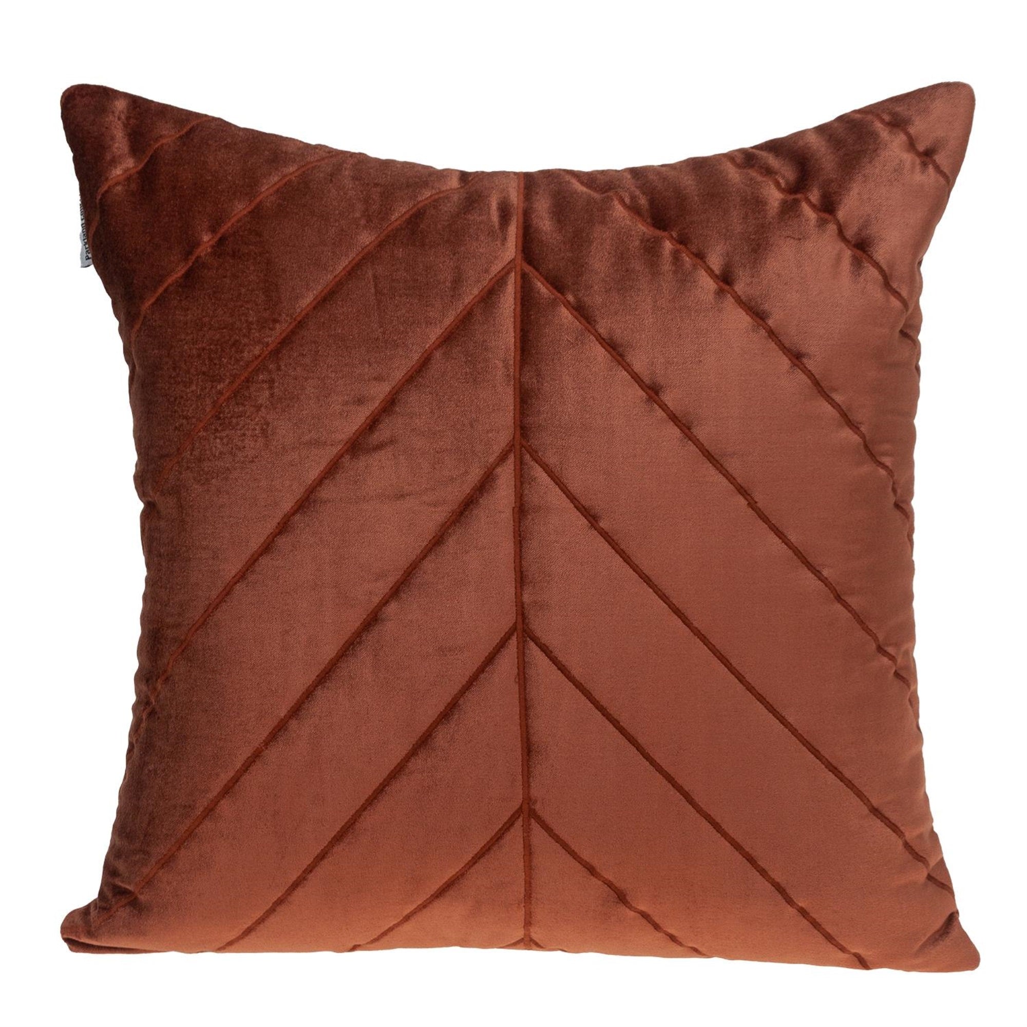 Parkland Collection Tobyn Transitional Burnt Orange Throw Pillow