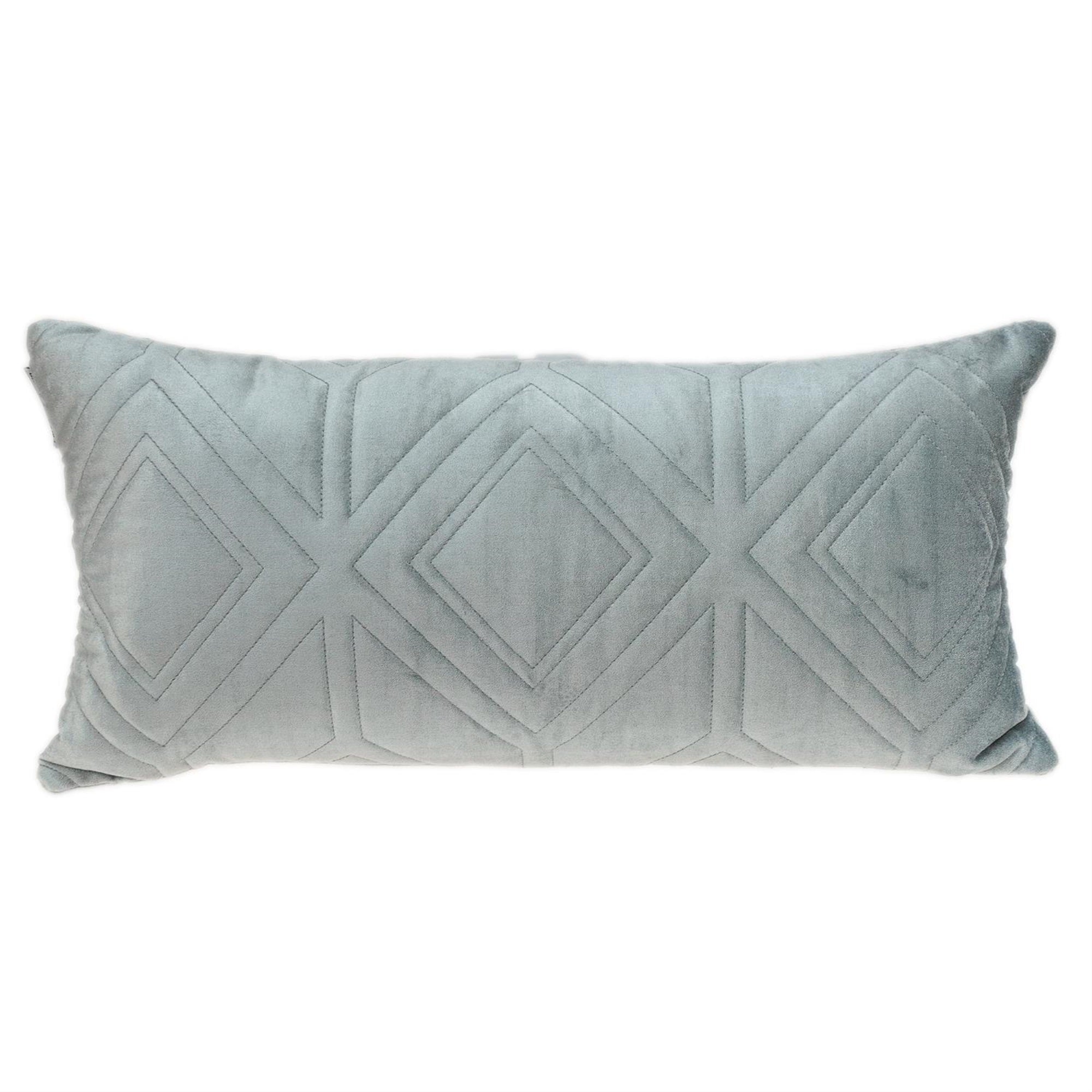 Parkland Collection Reta Transitional Quilted Gray Throw Pillow