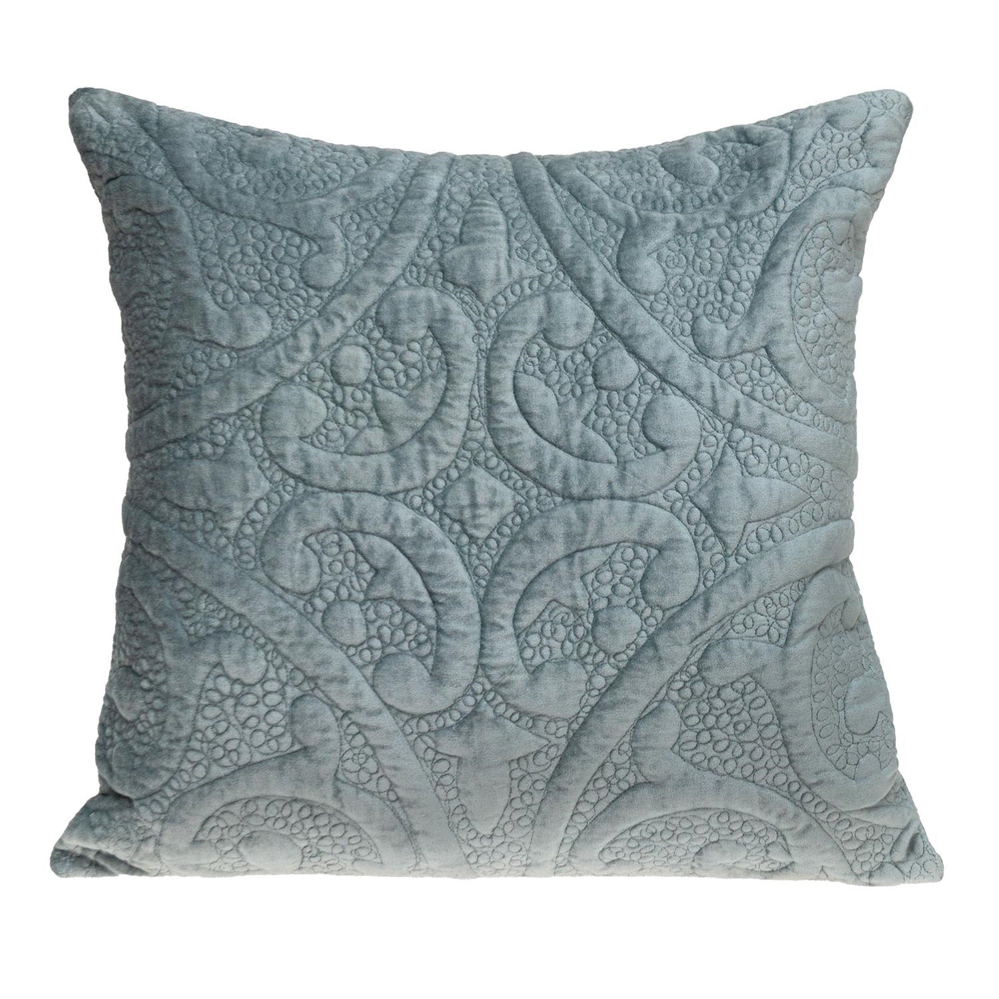 Parkland Collection Cristal Transitional Gray/Sea Foam Throw Pillow