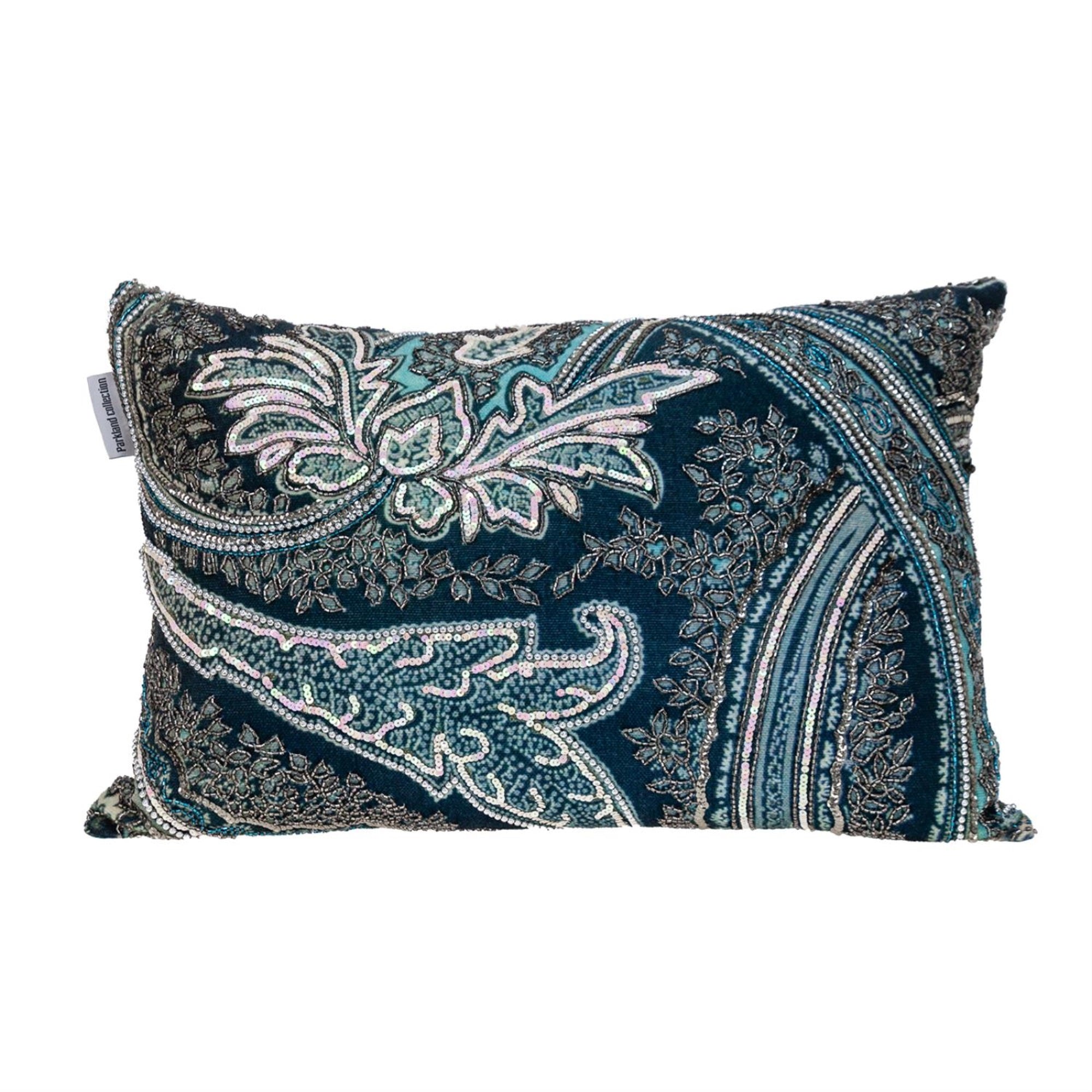 Parkland Collection Lilia Transitional Dark Green Throw Pillow