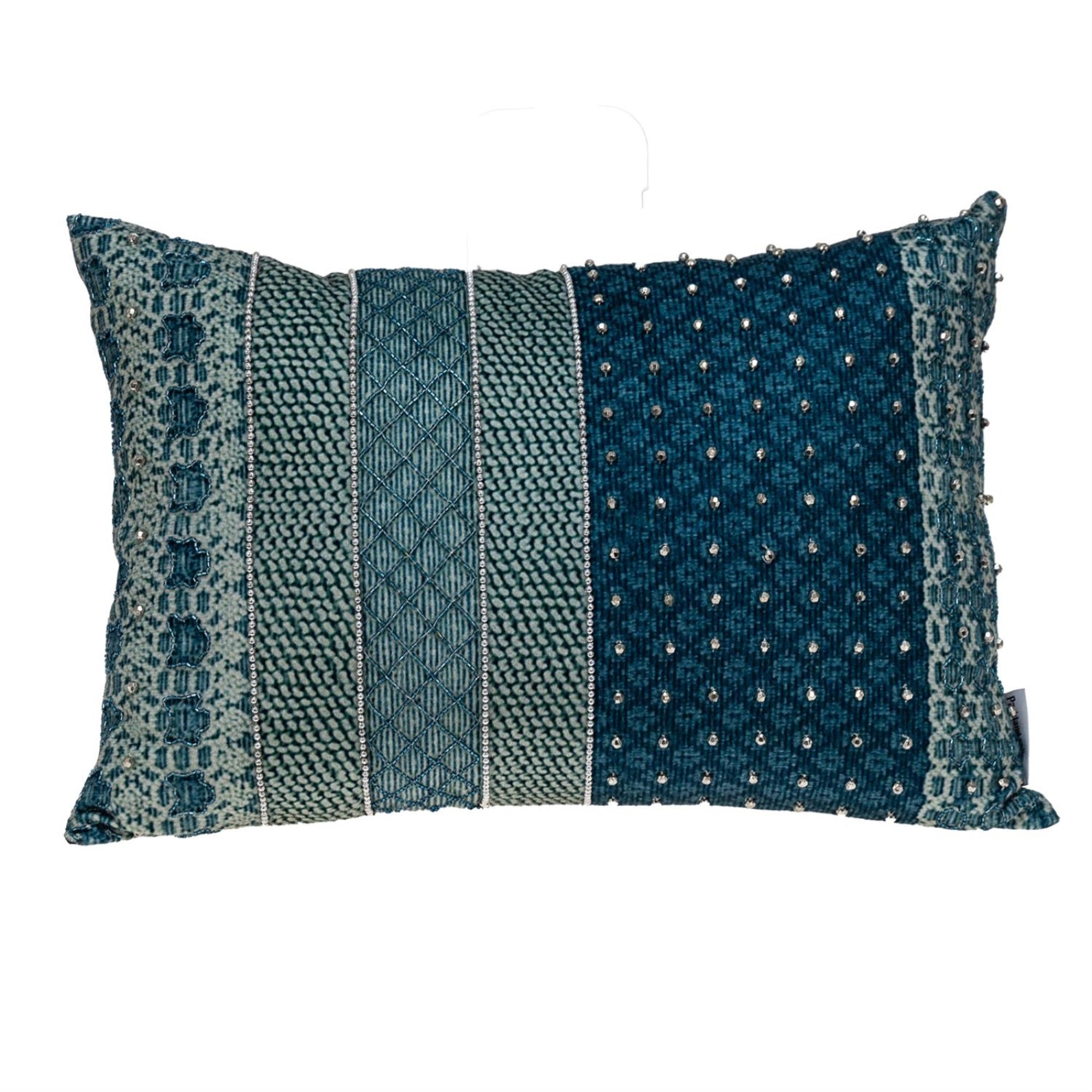 Parkland Collection Petunia Transitional Green Throw Pillow