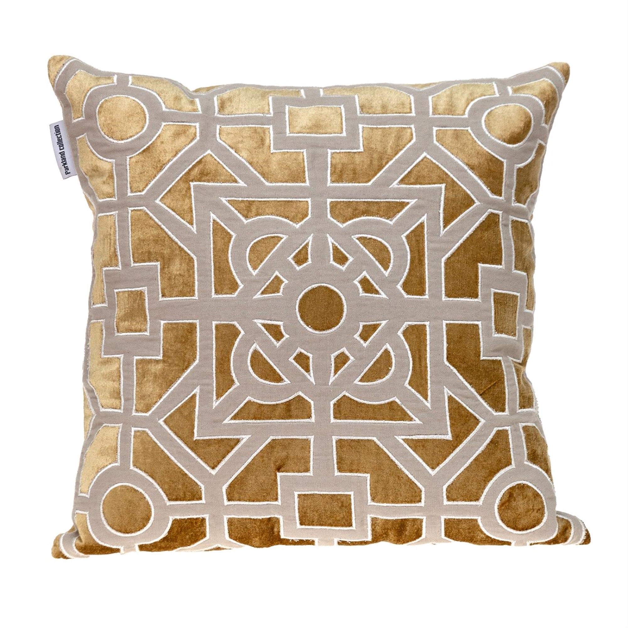 Parkland Collection Hazel Transitional Beige Throw Pillow