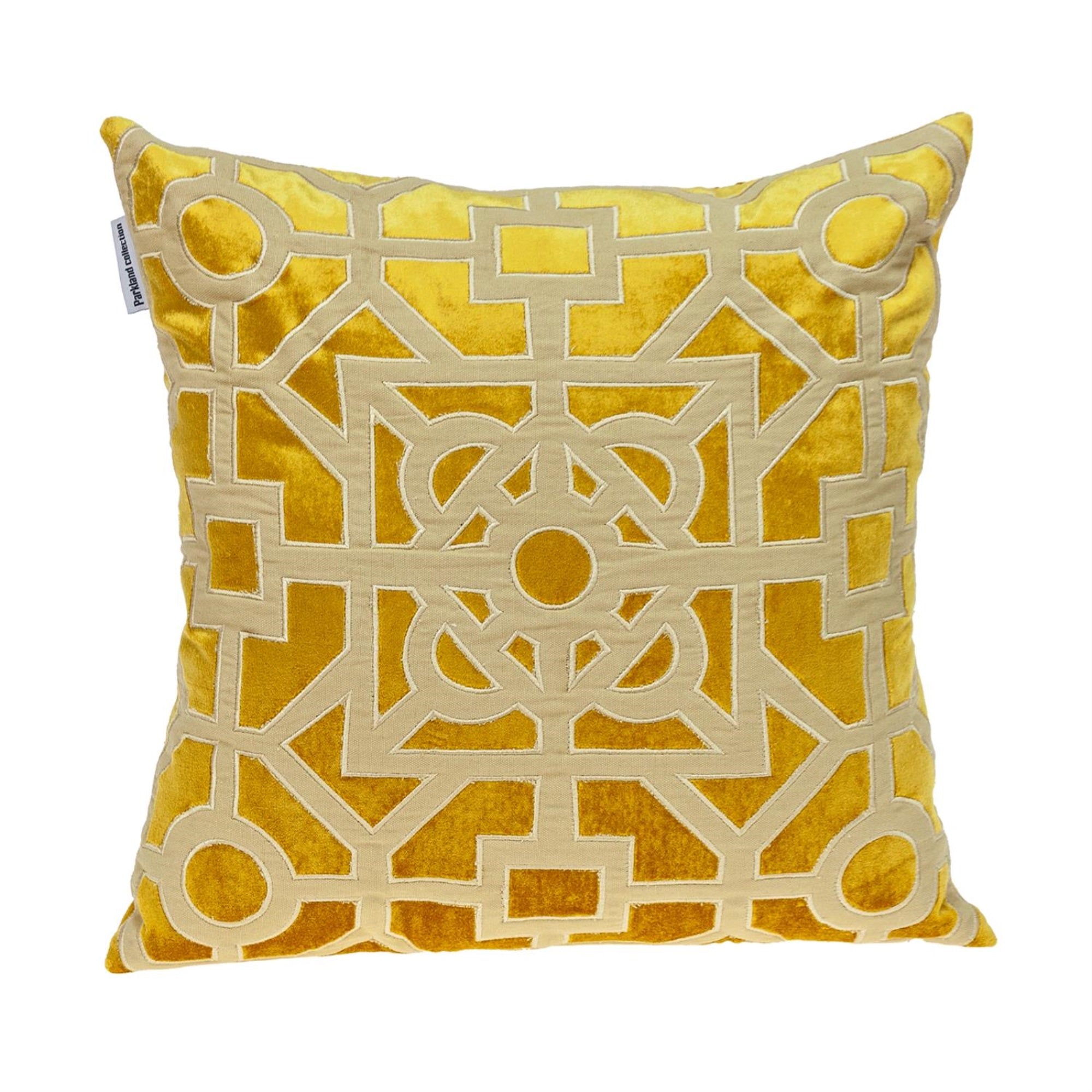 Parkland Collection Hazel Transitional Mustard Yellow Throw Pillow