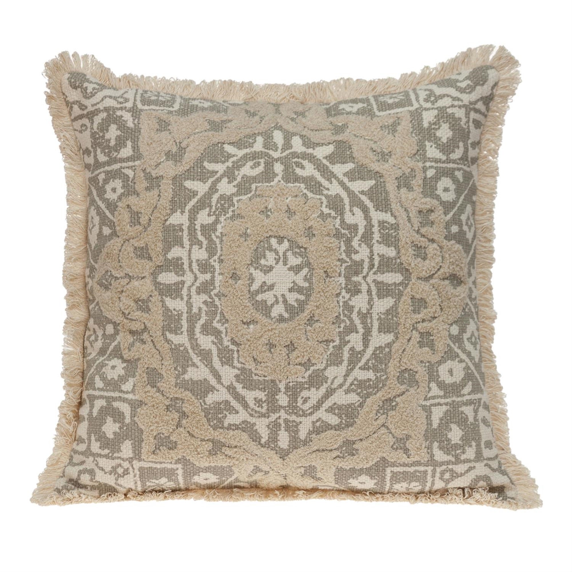 Parkland Collection Abu Transitional Beige Throw Pillow