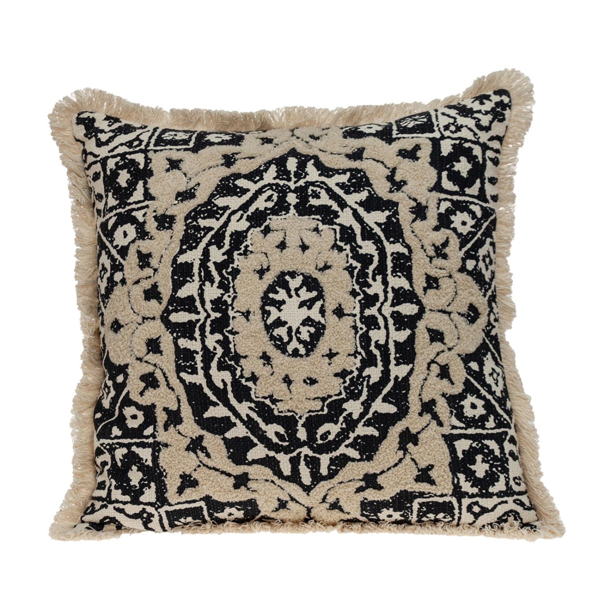 Parkland Collection Abu Transitional Black Throw Pillow