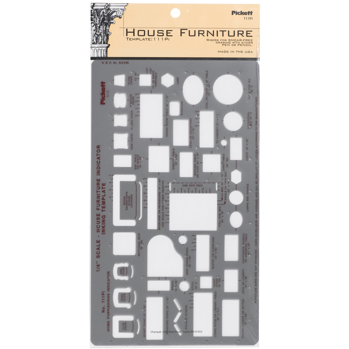 Pickett House Furniture Indicator Inking Template