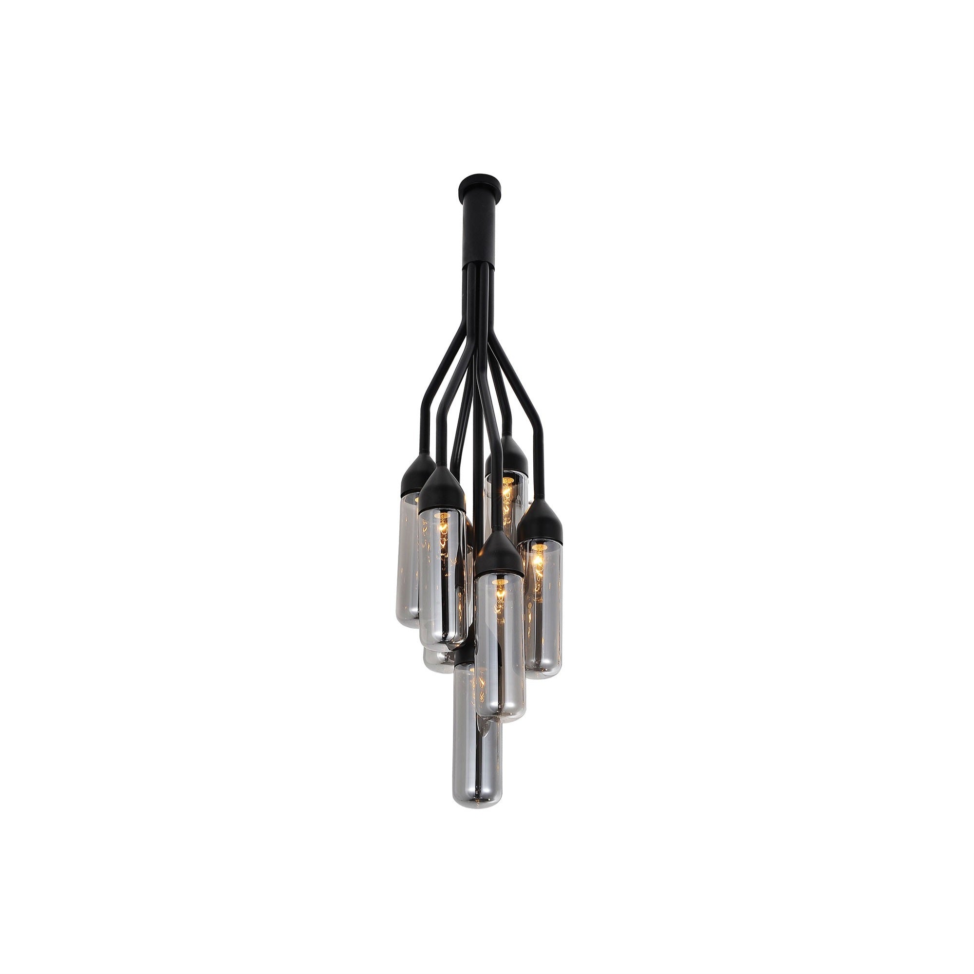 Darsie Pendant Lamp Black Carbon Steel and Glass..