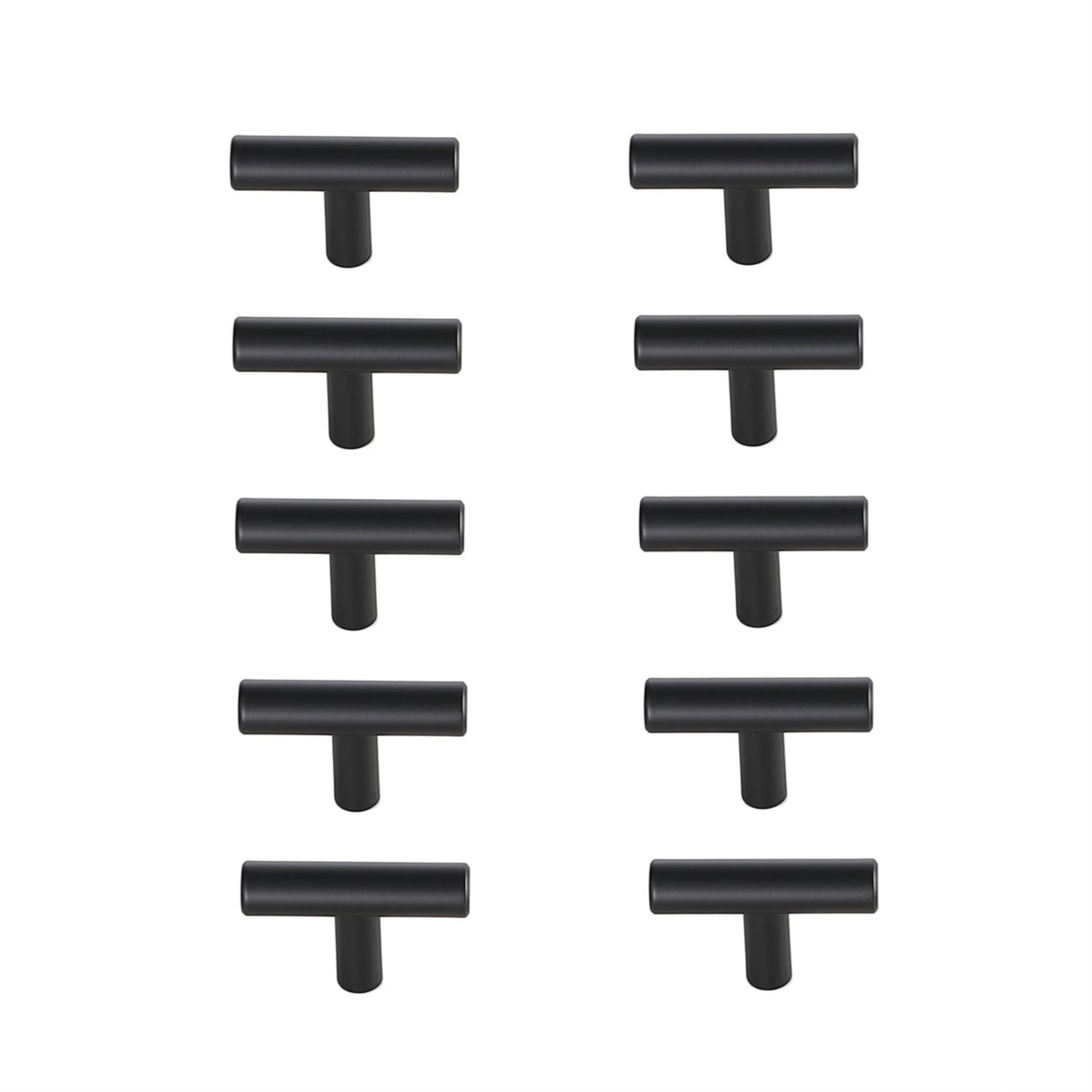 Quinn Matte Black T Bar Pull Multipack (Set Of 10)