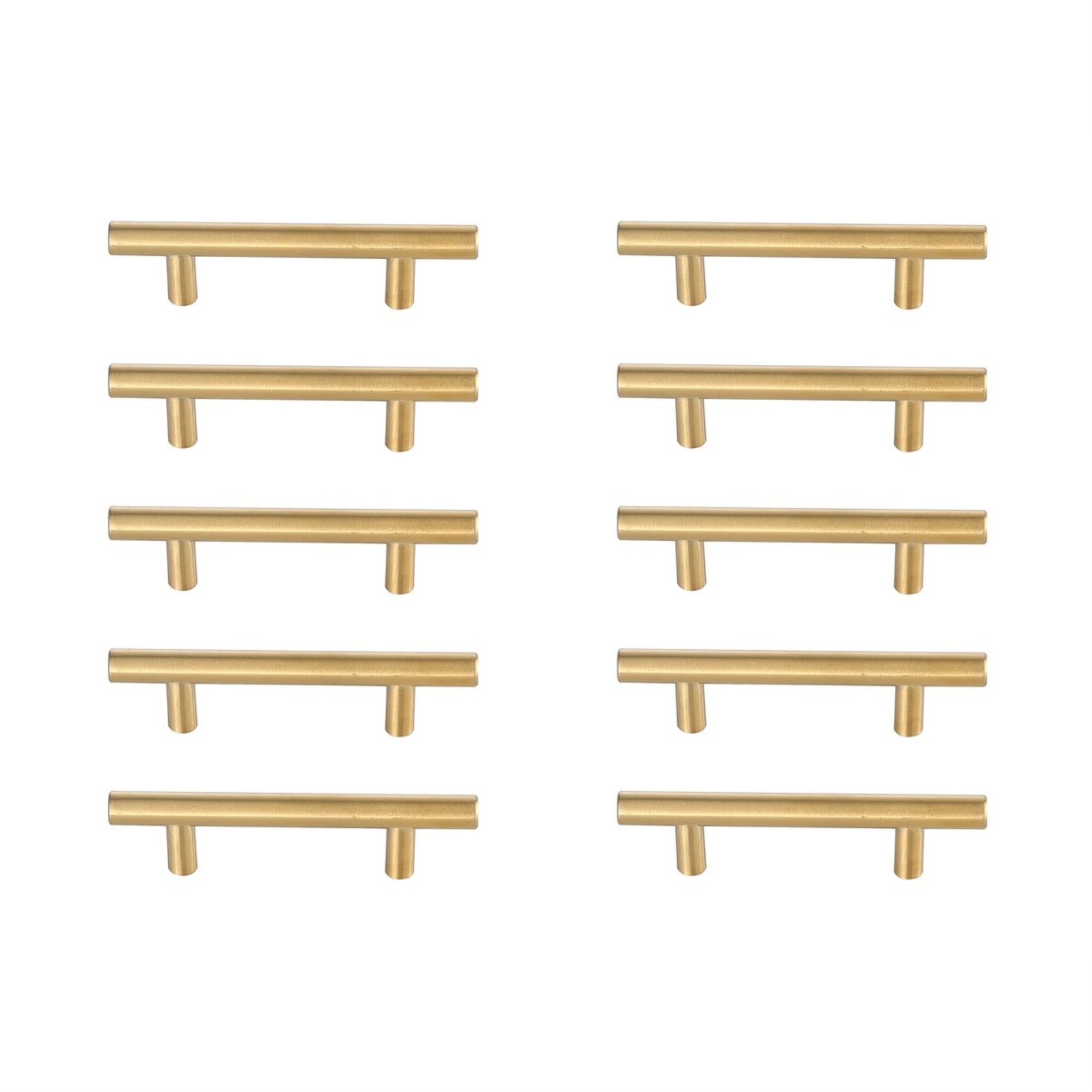Quinn 3 Center To Center Brass Bar Pull Multipack (Set Of 10)