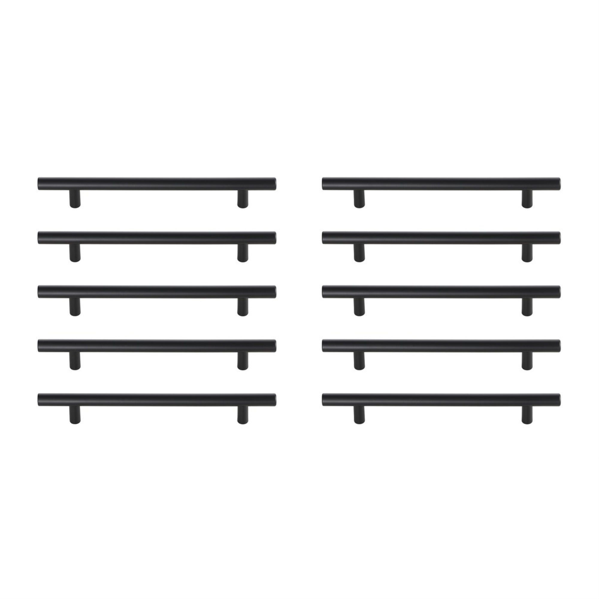 Quinn 6-5/16 Center To Center Matte Black Bar Pull Multipack (Set Of 10)