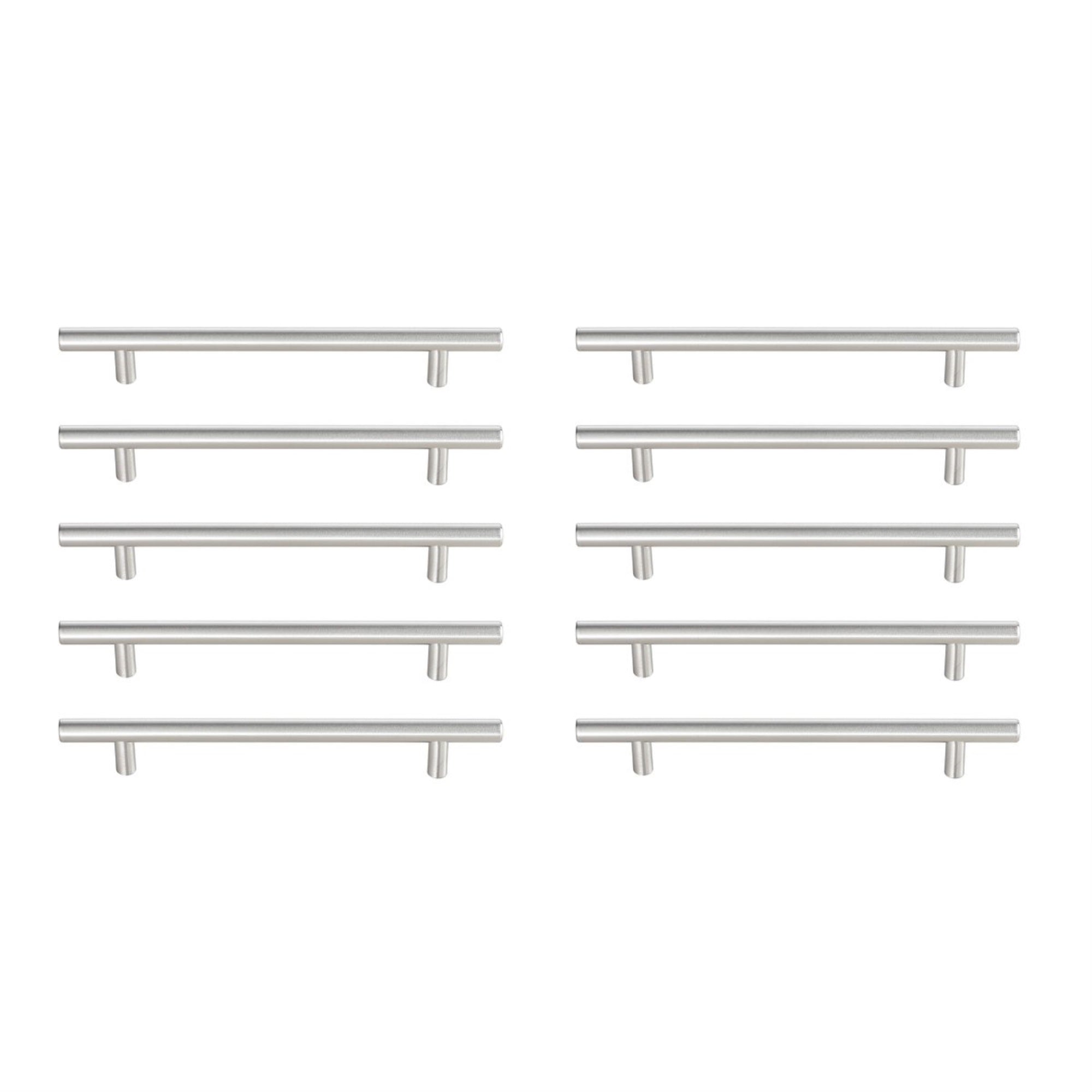 Quinn 6-5/16 Center To Center Brushed Nickel Bar Pull Multipack (Set Of 10)