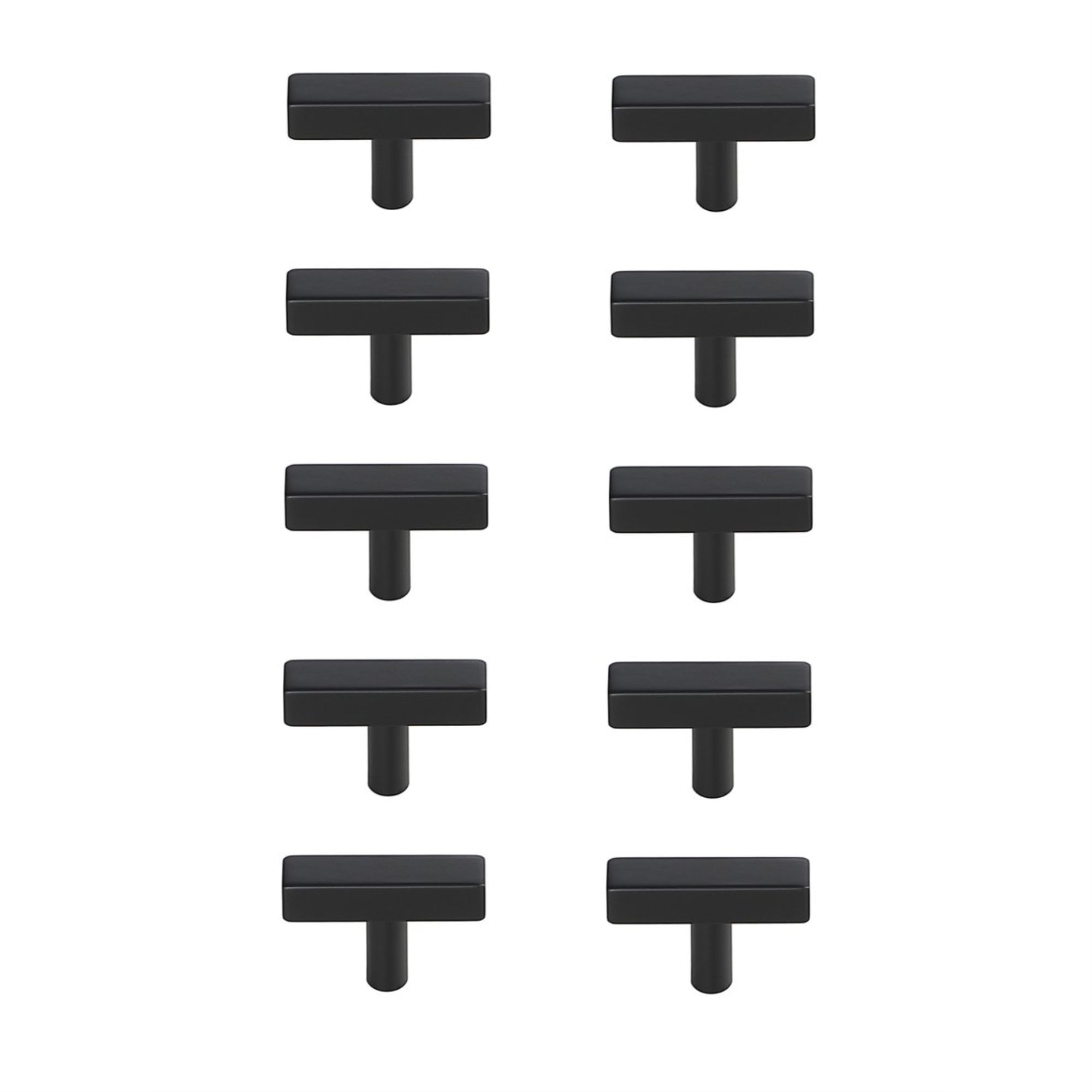Dior Matte Black T Bar Pull Multipack (Set Of 10)