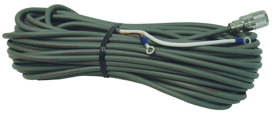 9' RG8X COAX CABLE WITH 1 SOLDERED PL259 & LUG CONNECTORS