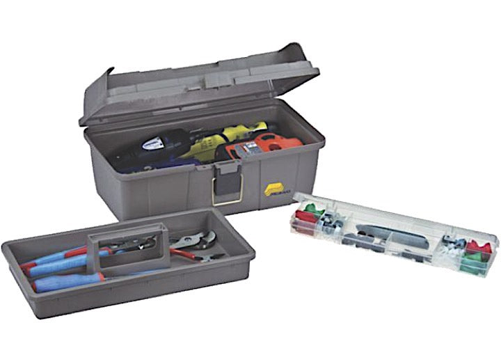 16IN SHALLOW GRAB N GO TOOL BOXSILVER