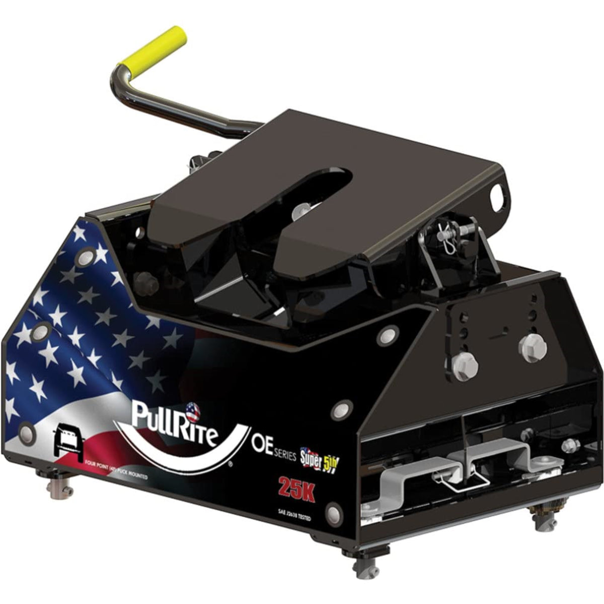 Pullrite 1800 Oe Puck Series Super 5Th Fifth Wheel Hitch For Gm 2020 Long Bed Trucks, Black