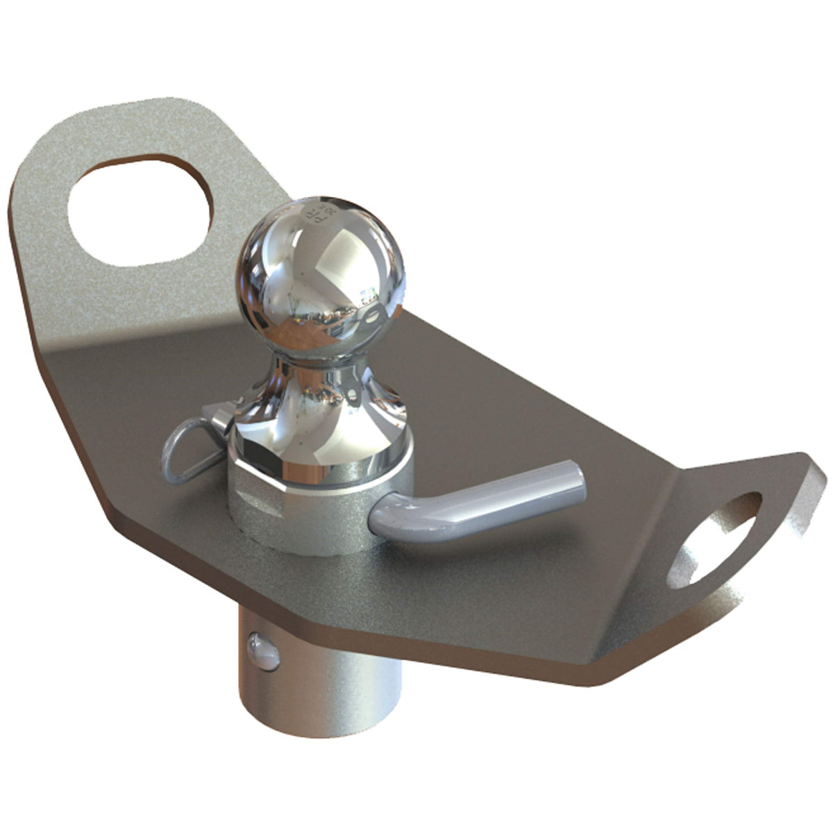 Pullrite 4437 Oe-Series Gooseneck Ball With Plate, Gray