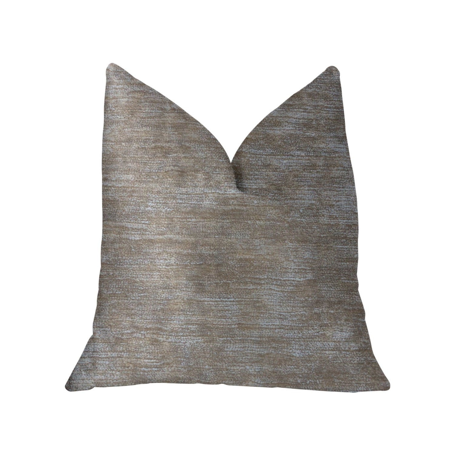 Plutus Bella Isabella Brown And Beige Luxury Throw Pillow - Double Sided  18 X 18