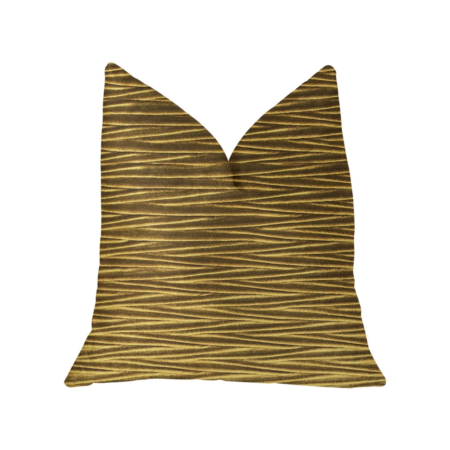 Plutus Valentina Textured Bronze Luxury Throw Pillow - Double Sided  20 X 26 Standard