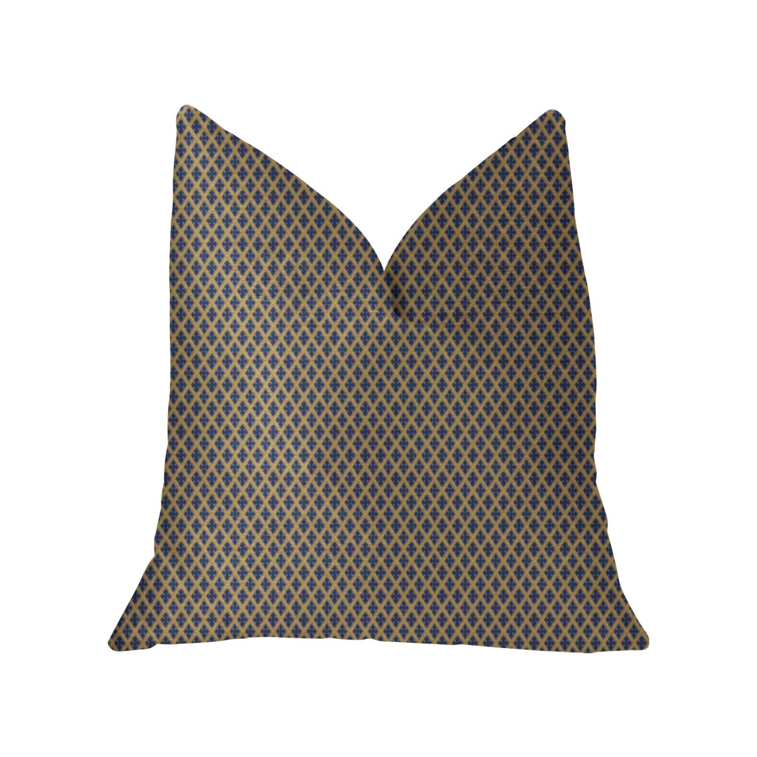Plutus Zurie Bliss Prussian Blue Luxury Throw Pillow - Double Sided  20 X 20