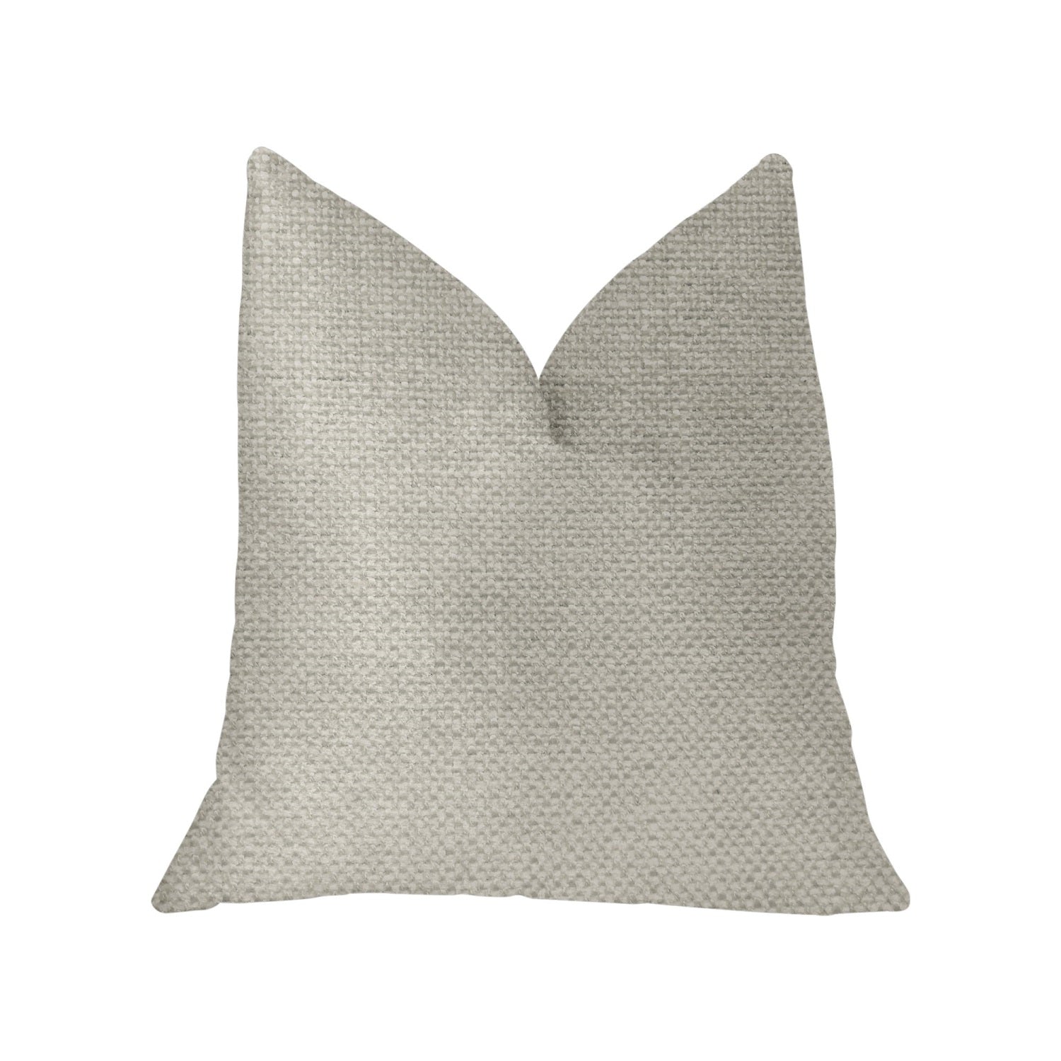 Plutus Sanctuary White Luxury Throw Pillow - Double Sided  22 X 22