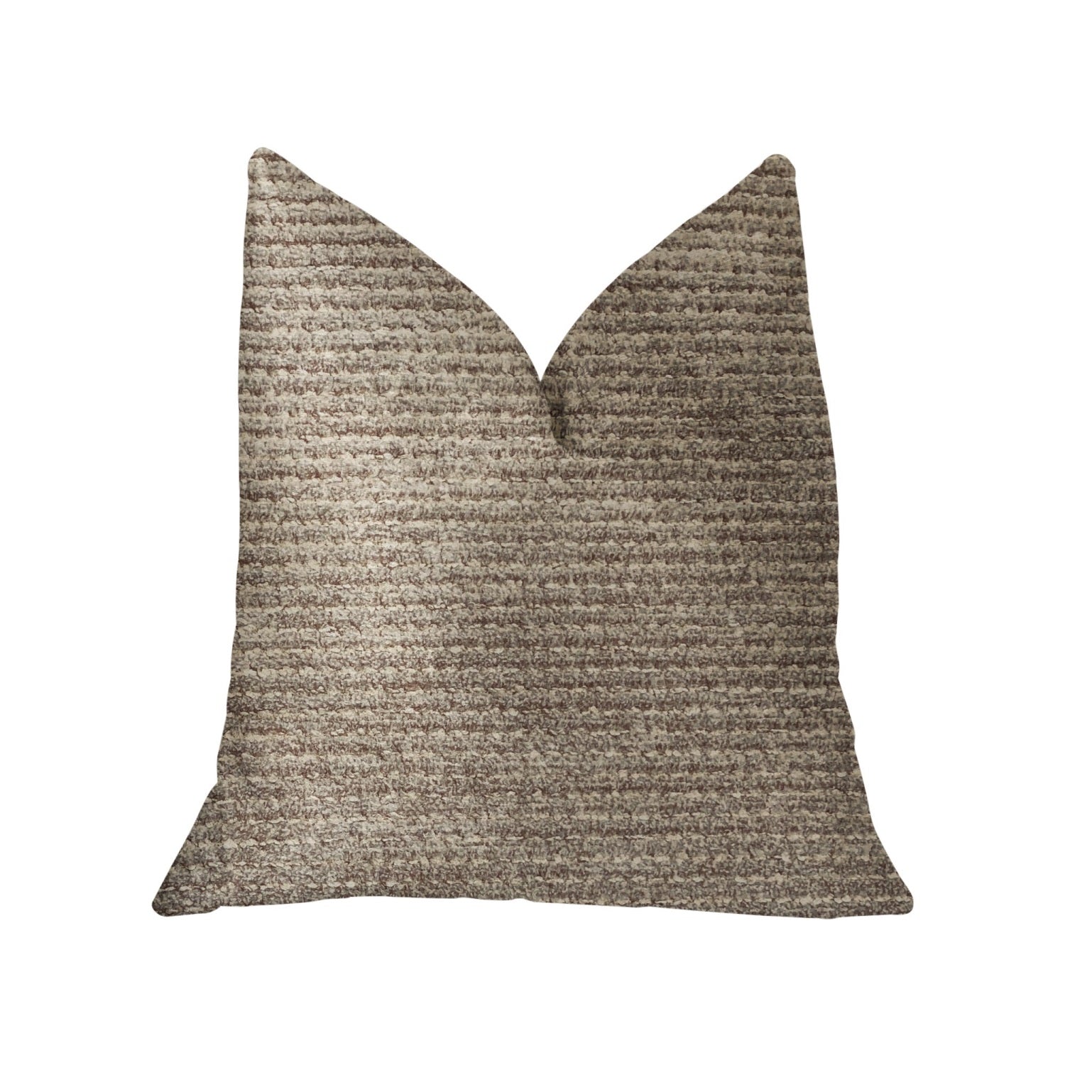 Plutus Classy Chic Ivory And Beige Luxury Throw Pillow - Double Sided  24 X 24