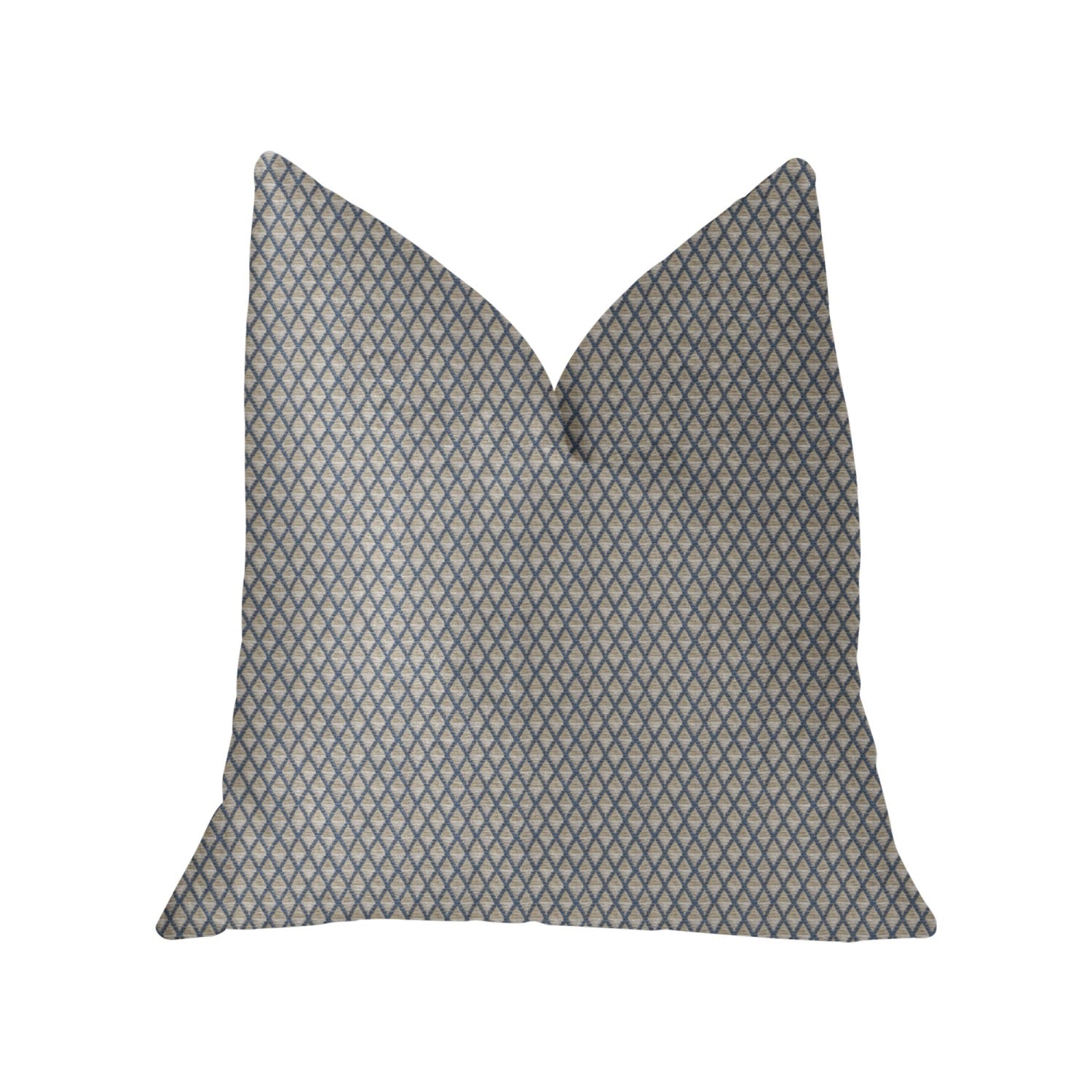 Plutus Highland Ridge Yellow, Blue And Ivory Luxury Throw Pillow - Double Sided  16 X 16