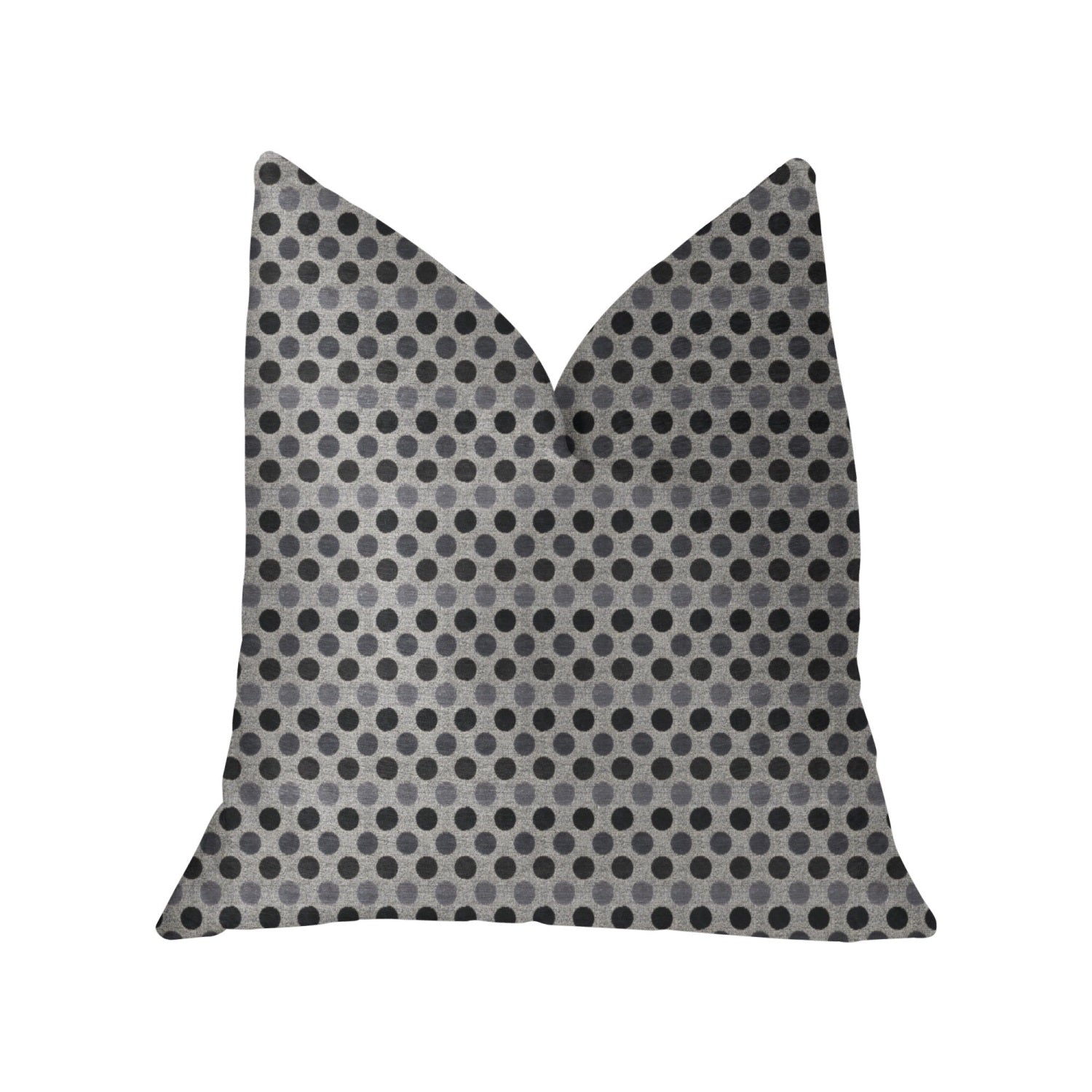 Plutus Paramount Gray And Black Luxury Throw Pillow - Double Sided  20 X 26 Standard