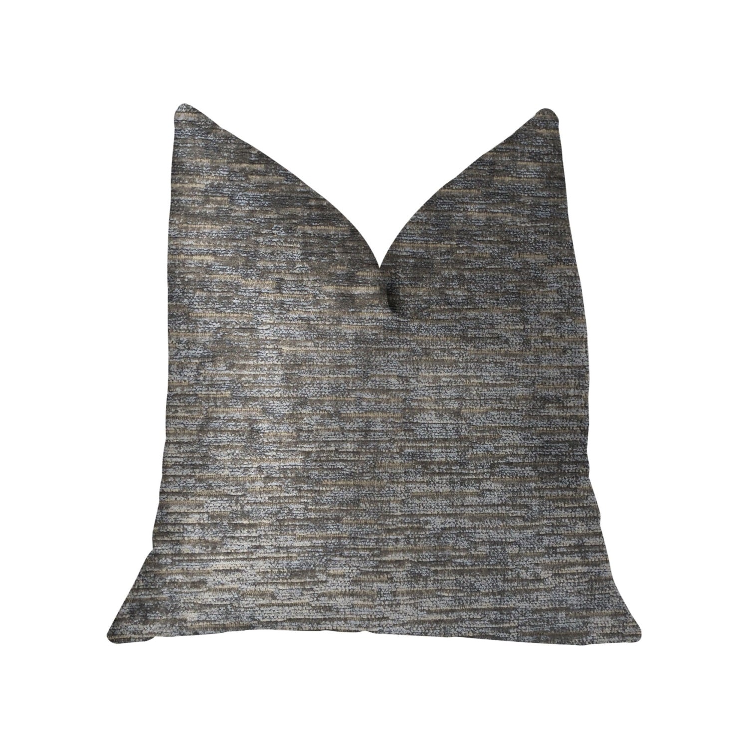 Plutus Drizziling Mist Gray Luxury Throw Pillow - Double Sided  20 X 36 King