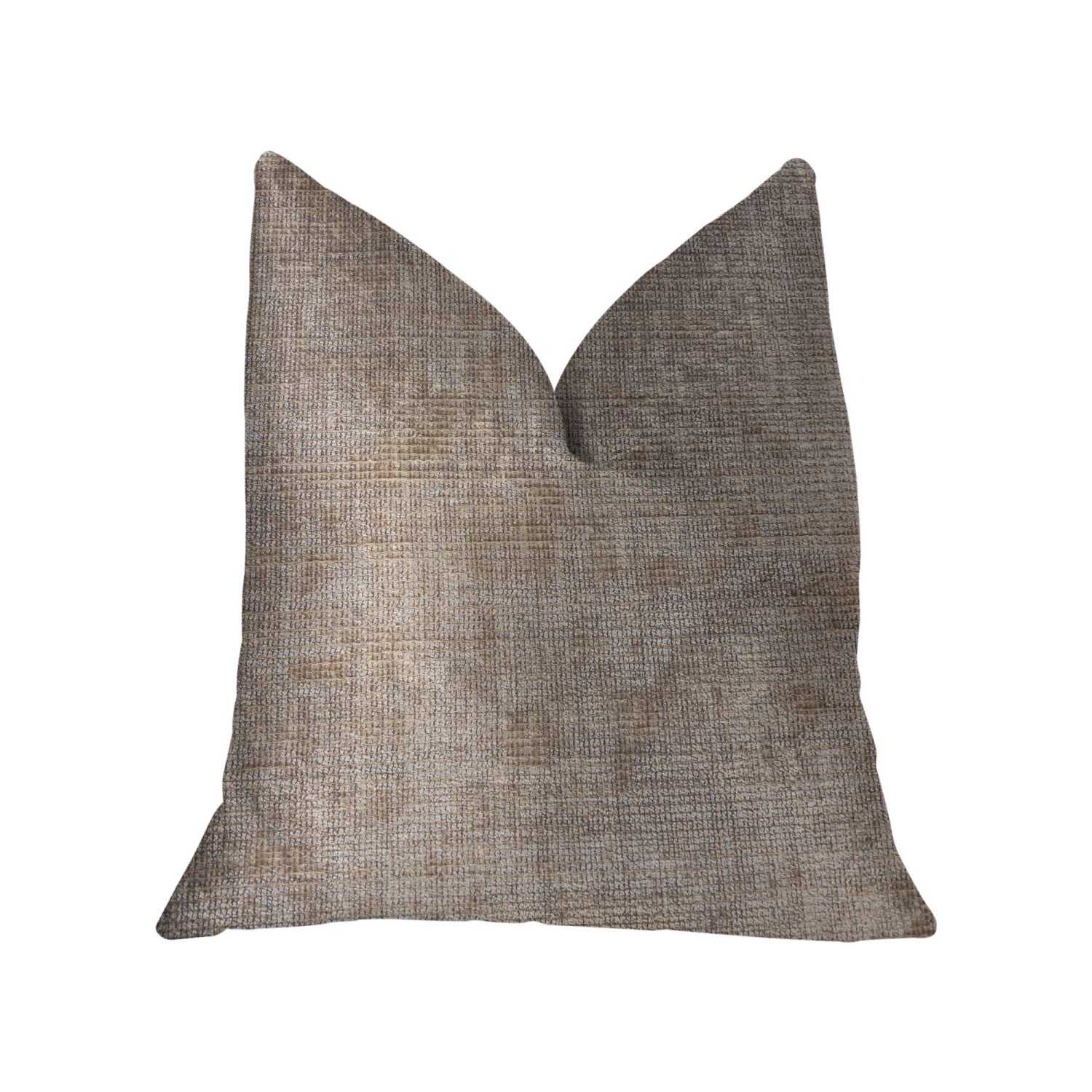 Plutus Monroe Bisque Beige Luxury Throw Pillow - Double Sided  24 X 24
