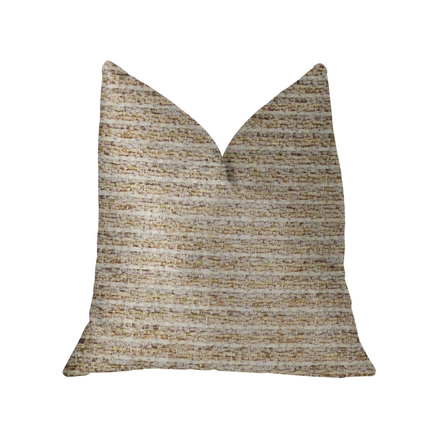 Plutus Willow Creek Beige And Ivory Luxury Throw Pillow - Double Sided  20 X 30 Queen