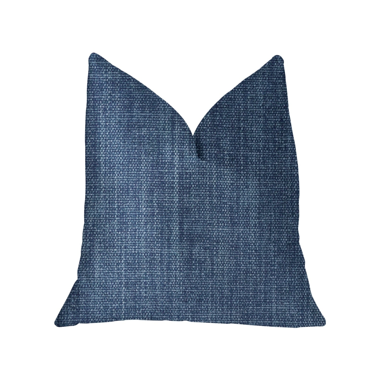 Plutus Blue Moon Blue Luxury Throw Pillow - Double Sided  20 X 36 King
