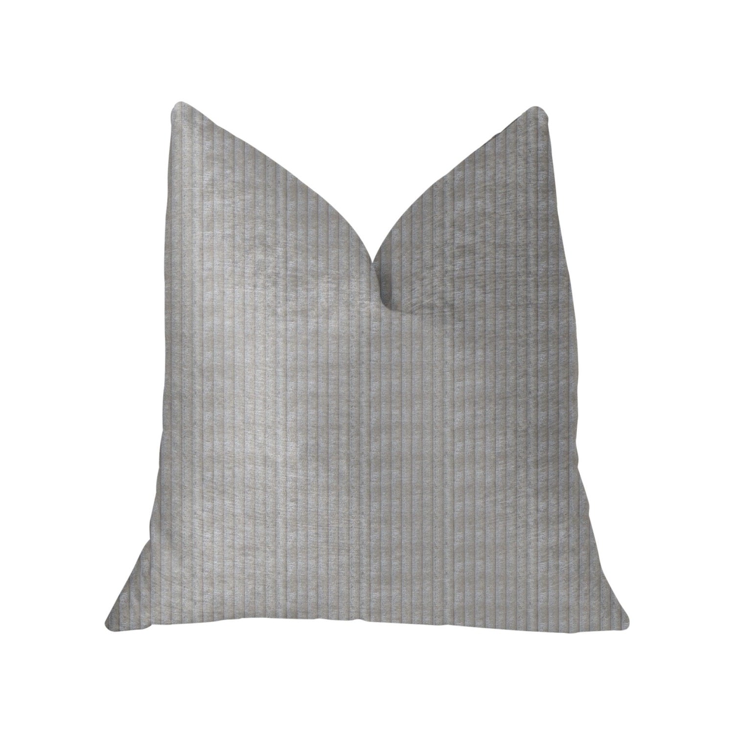 Plutus Cascade Beige Luxury Throw Pillow - Double Sided  16 X 16