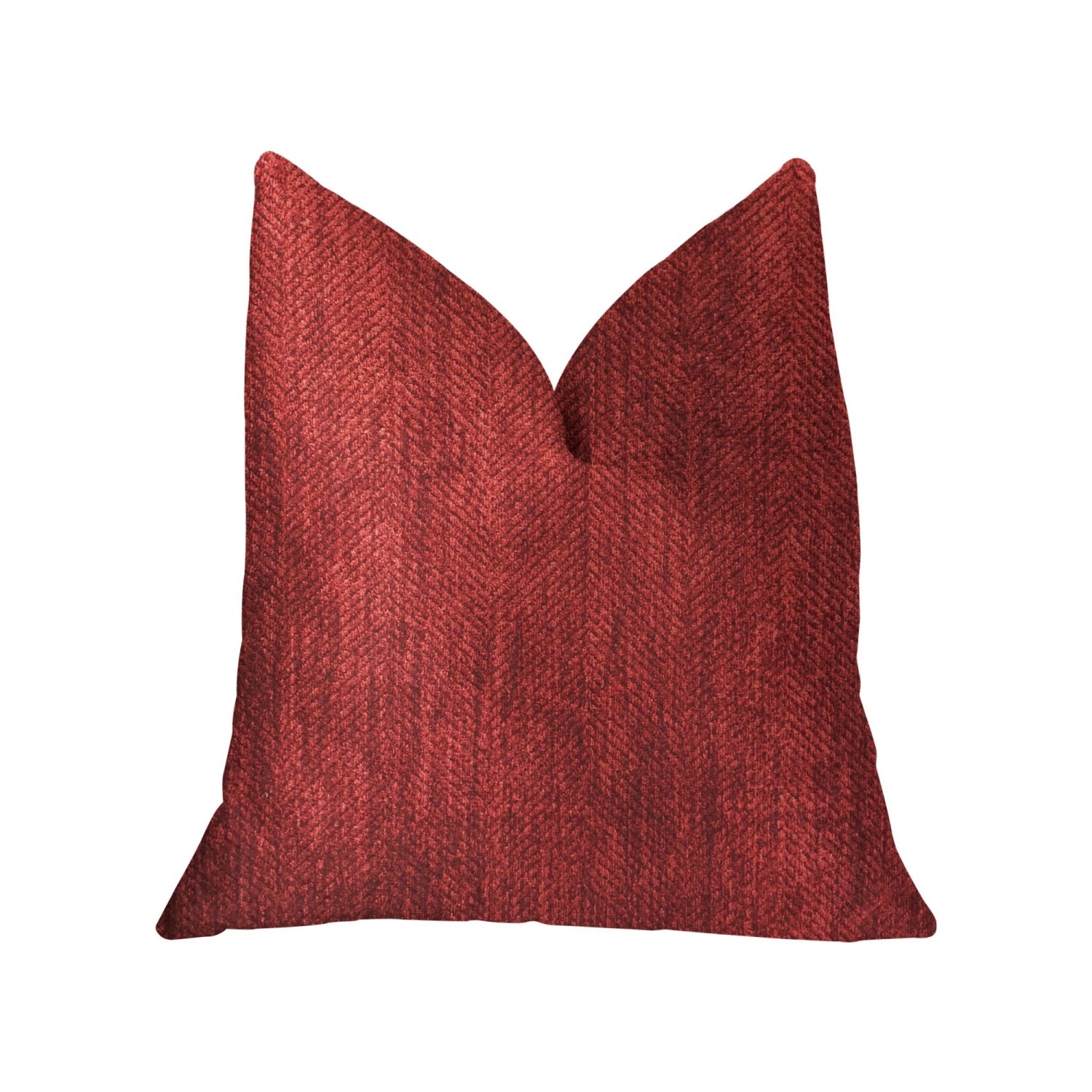 Plutus Sangria Cherry Red Luxury Throw Pillow - Double Sided  20 X 20