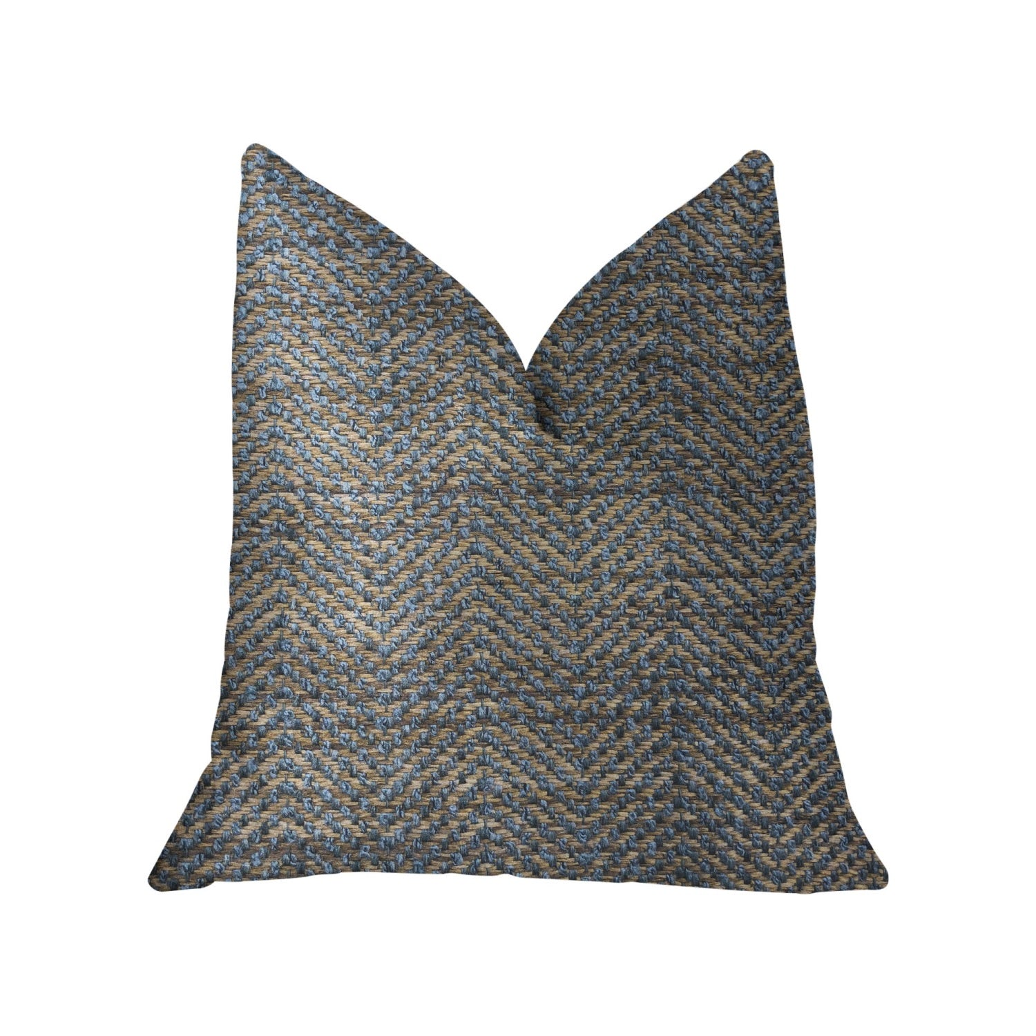 Plutus Everest Green And Gold Luxury Throw Pillow - Double Sided  20 X 30 Queen