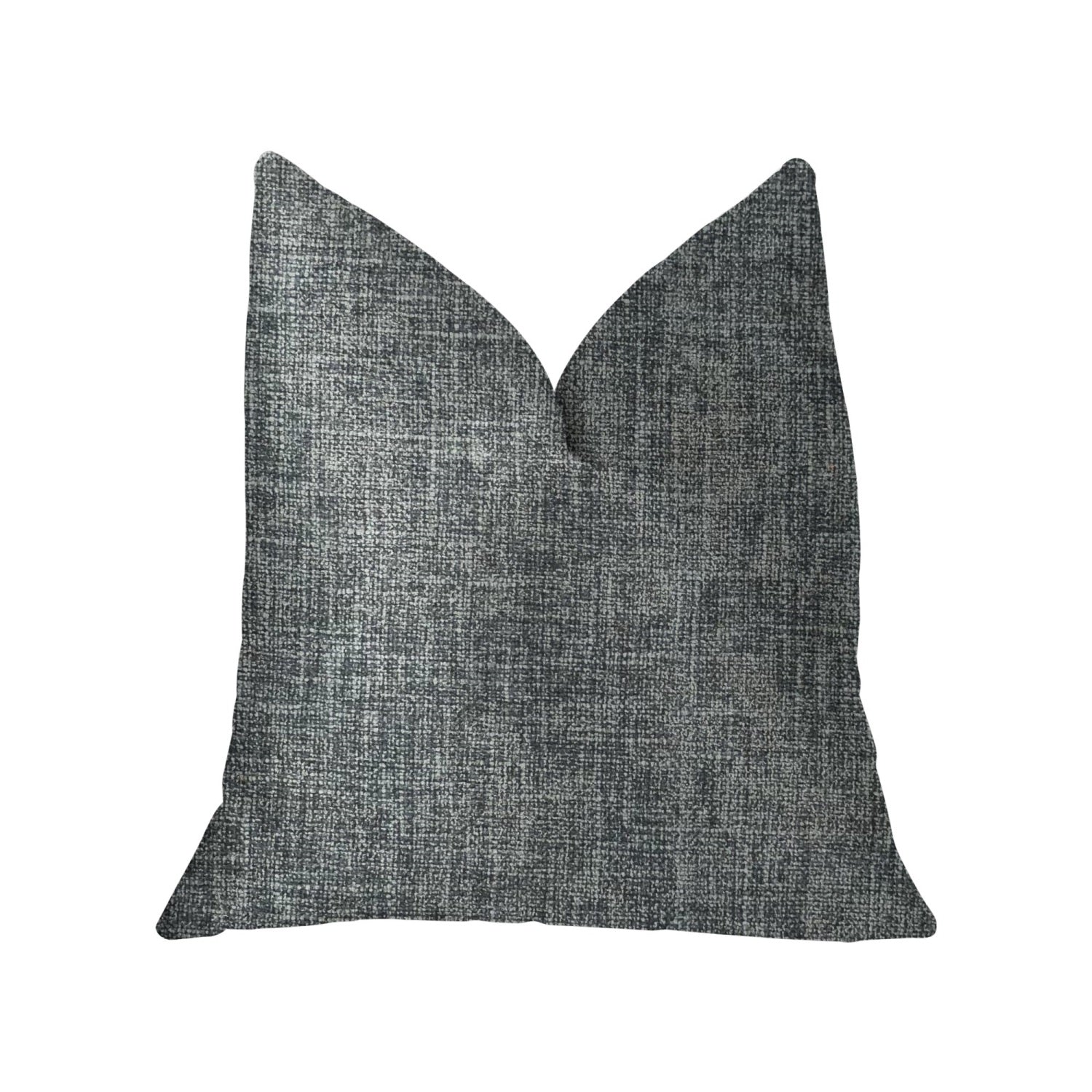 Plutus Blue Mountain Blue Luxury Throw Pillow - Double Sided  24 X 24