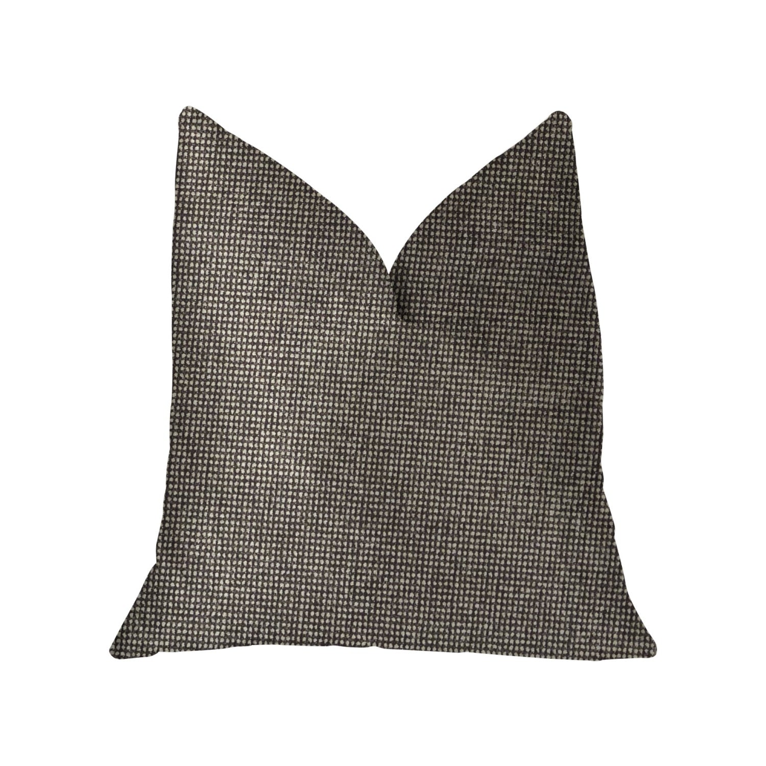 Plutus Abigail  Charcoal Luxury Throw Pillow - Double Sided  20 X 30 Queen