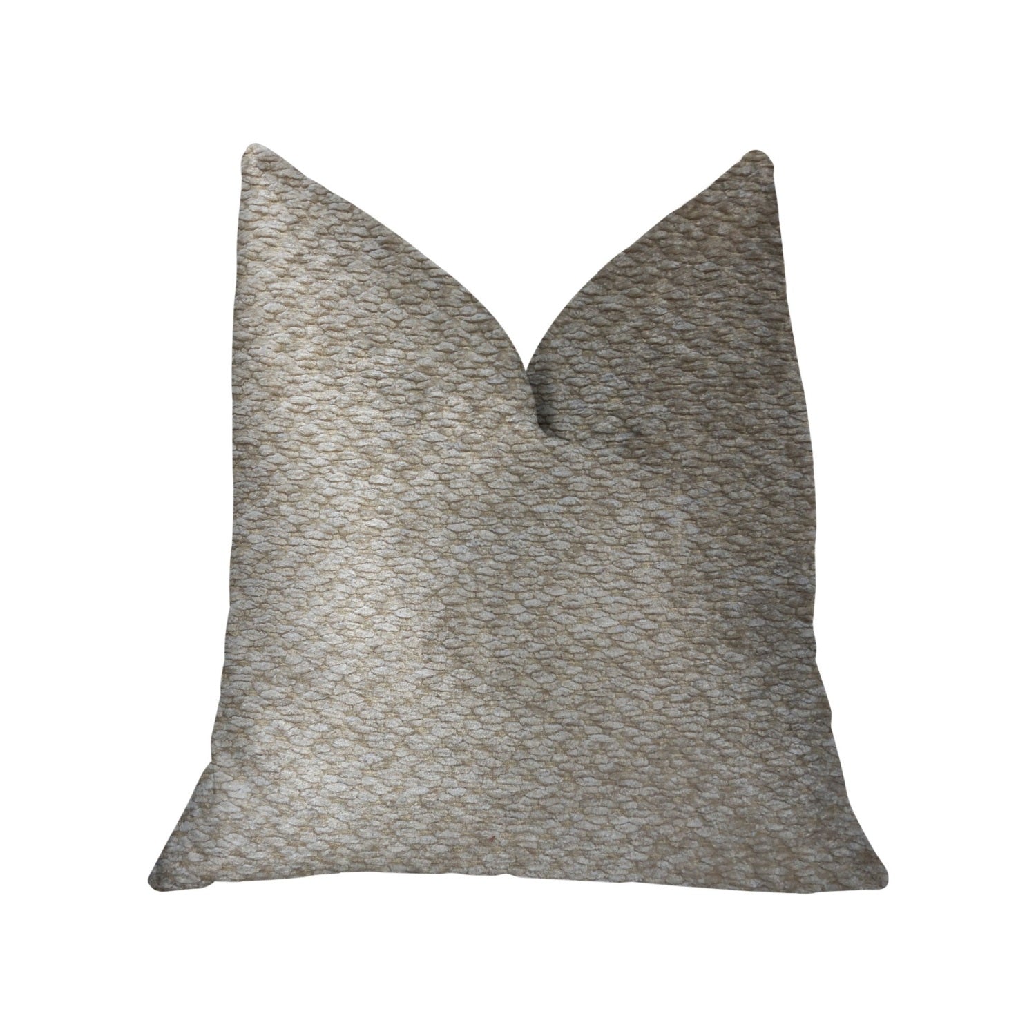 Plutus Crme Brulee Beige Luxury Throw Pillow - Double sided  20??x 30??Queen