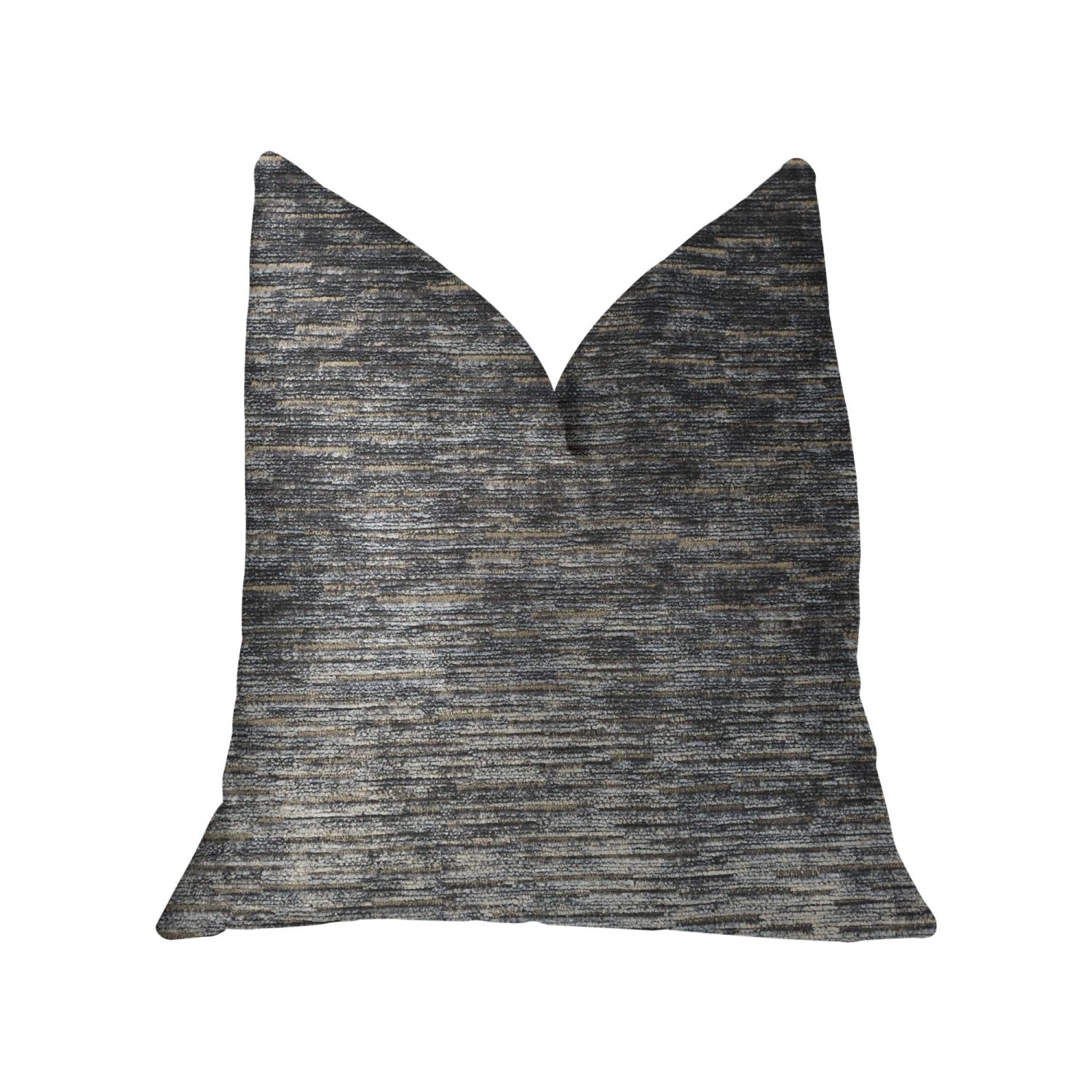 Plutus Lavish Touch Blue Luxury Throw Pillow - Double Sided  24 X 24