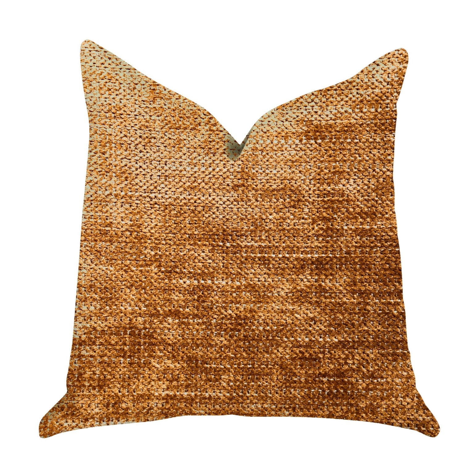 Plutus Aureila Brown Bronze Luxury Throw Pillow - Double Sided  20 X 30 Queen