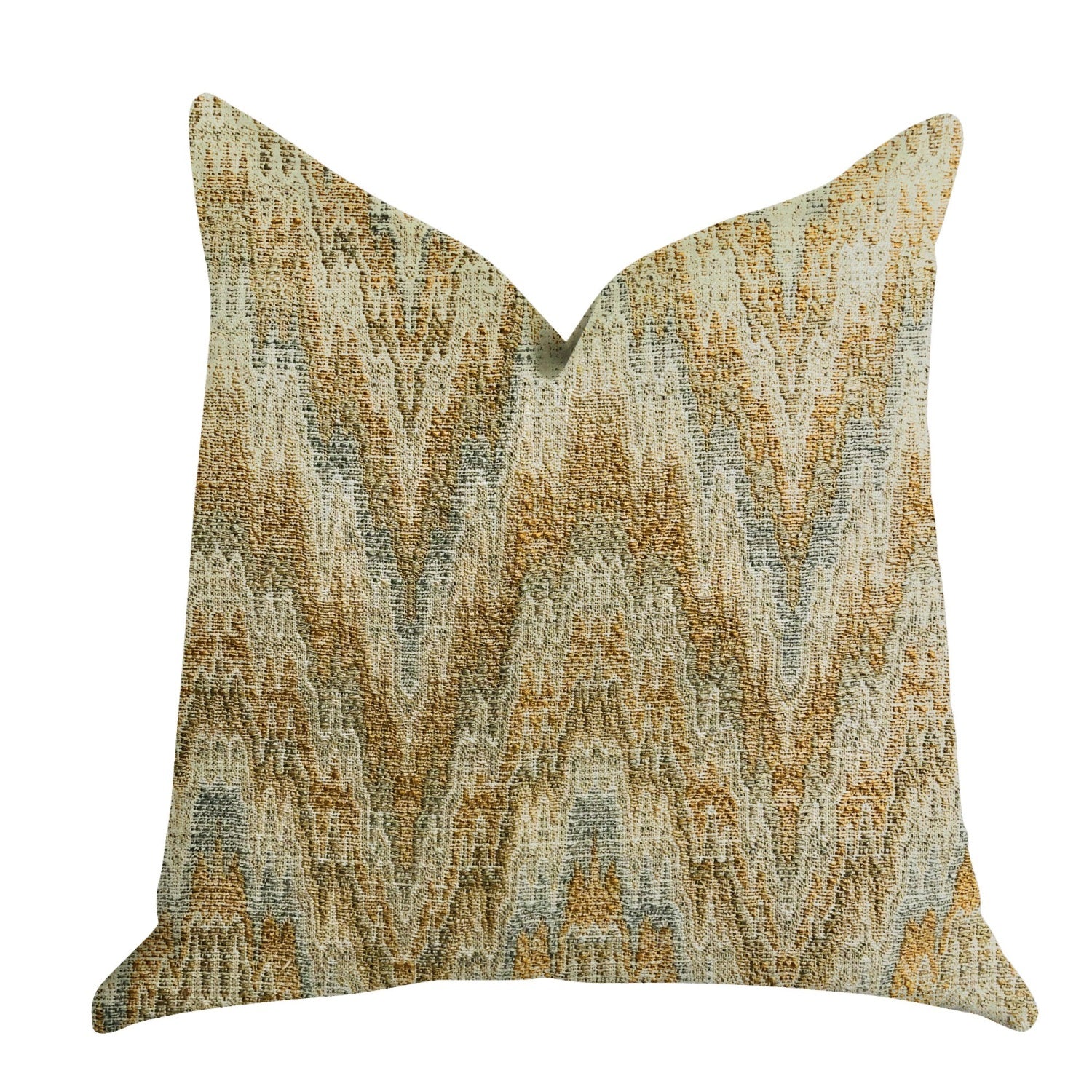 Plutus Designer Ripple Luxury Throw Pillow - Double Sided  16 X 16