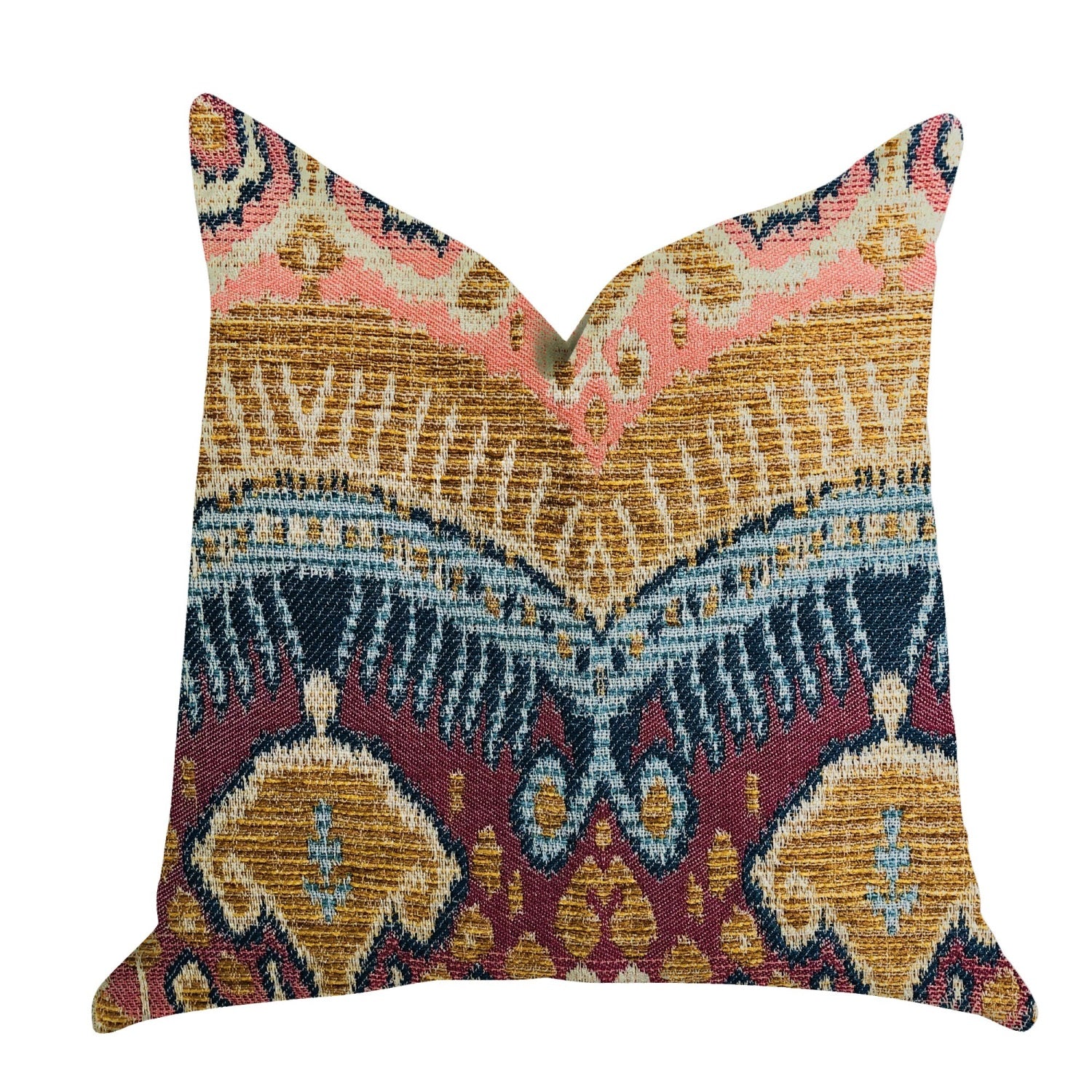Plutus Ikat Anika Luxury Throw Pillow - Double Sided  20 X 20