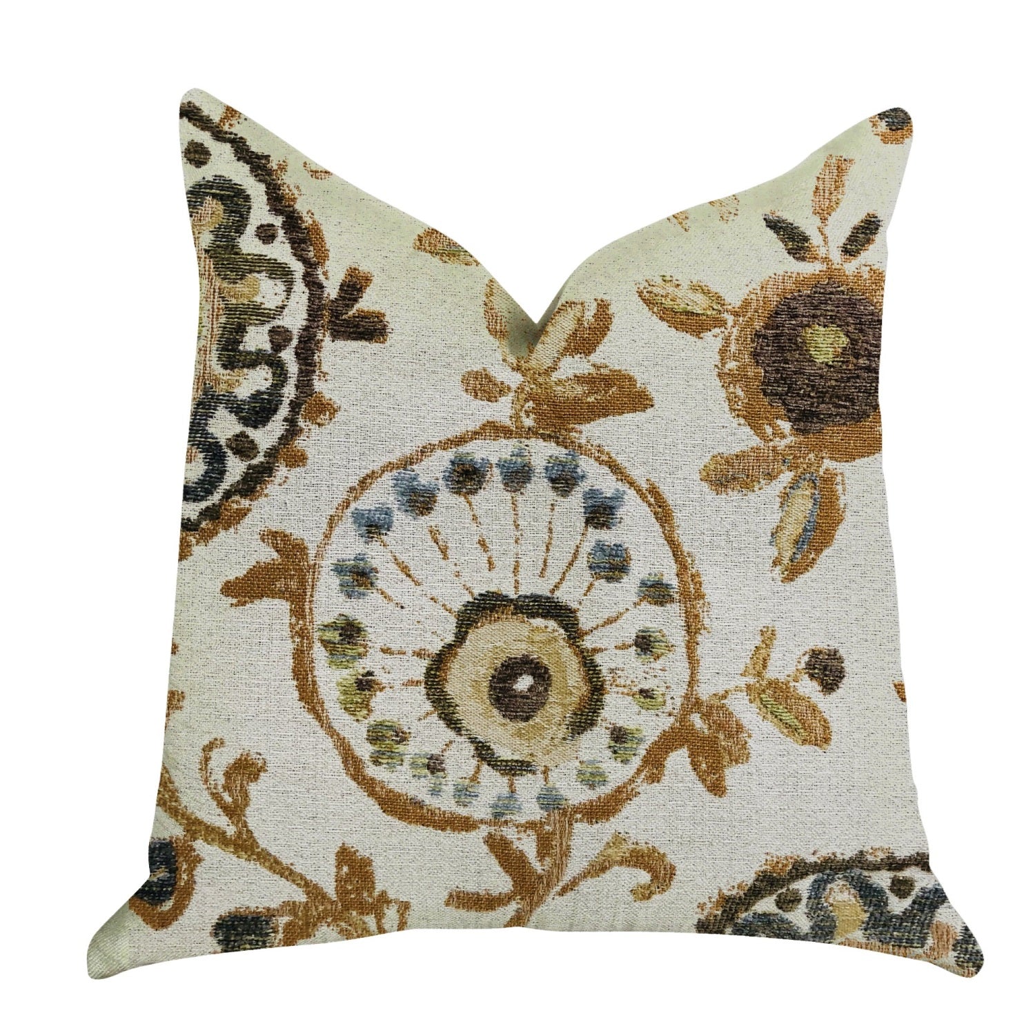 Plutus Daliani Floral Luxury Throw Pillow - Double Sided  24 X 24
