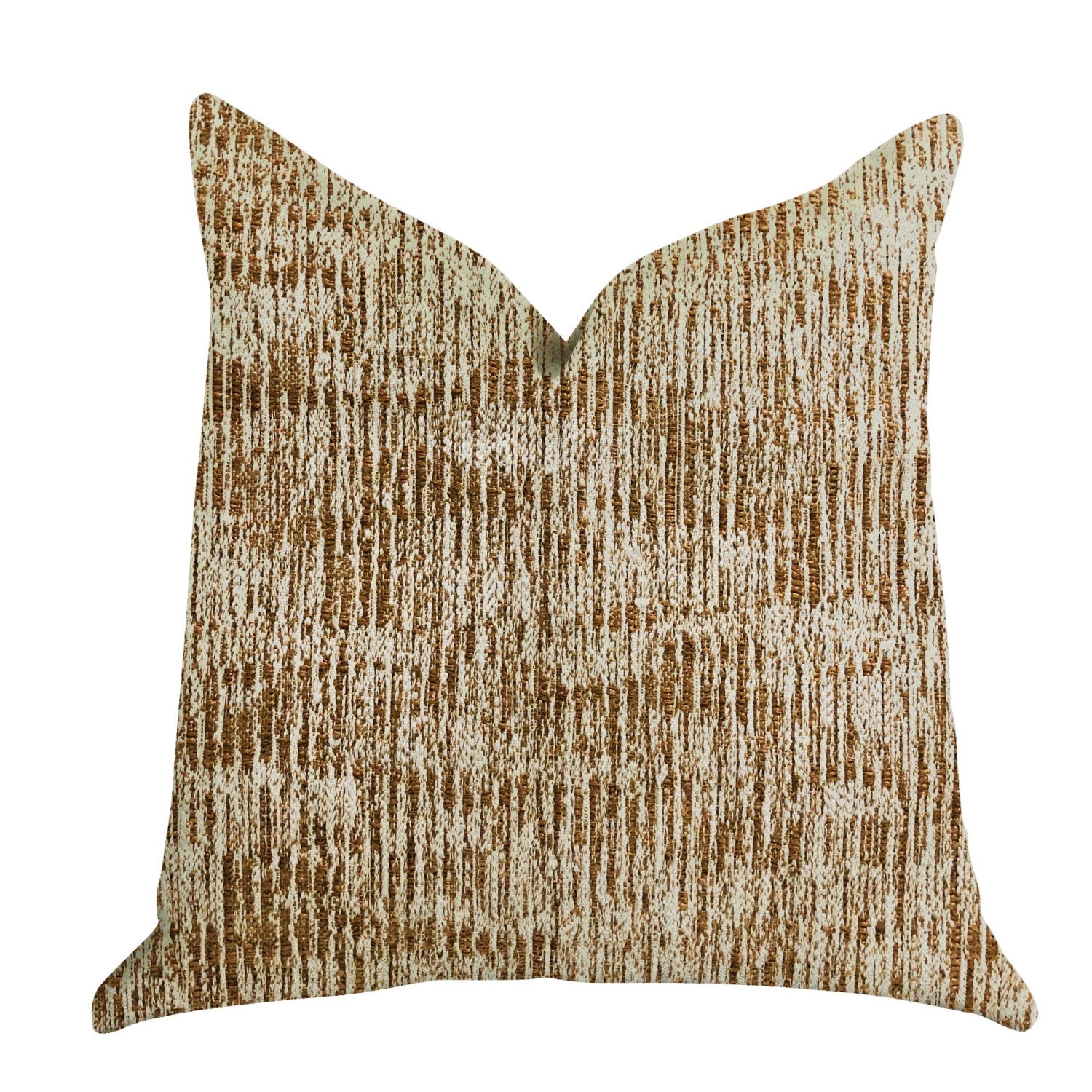 Plutus Ebony Russet Textured Luxury Throw Pillow   - Double Sided  20 X 20