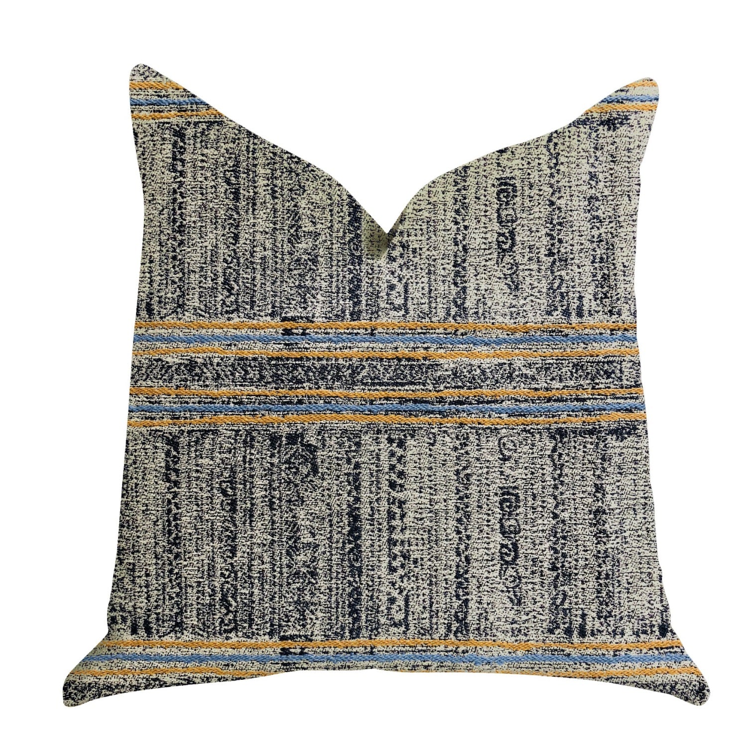 Plutus Promenade Way Textured Luxury Throw Pillow  - Double Sided  22 X 22