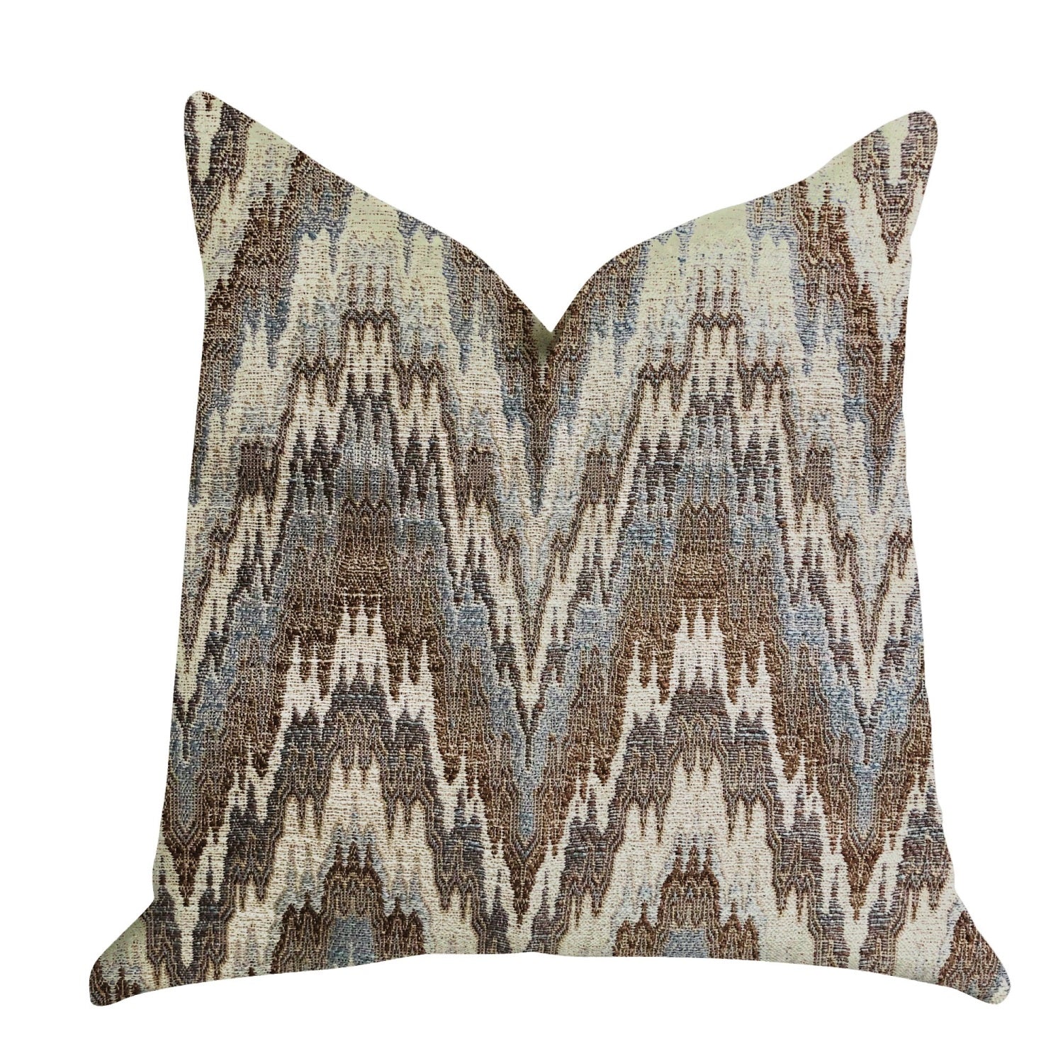 Plutus Mid Night Oblique Ridge Wave Luxury Throw Pillow - Double Sided  26 X 26